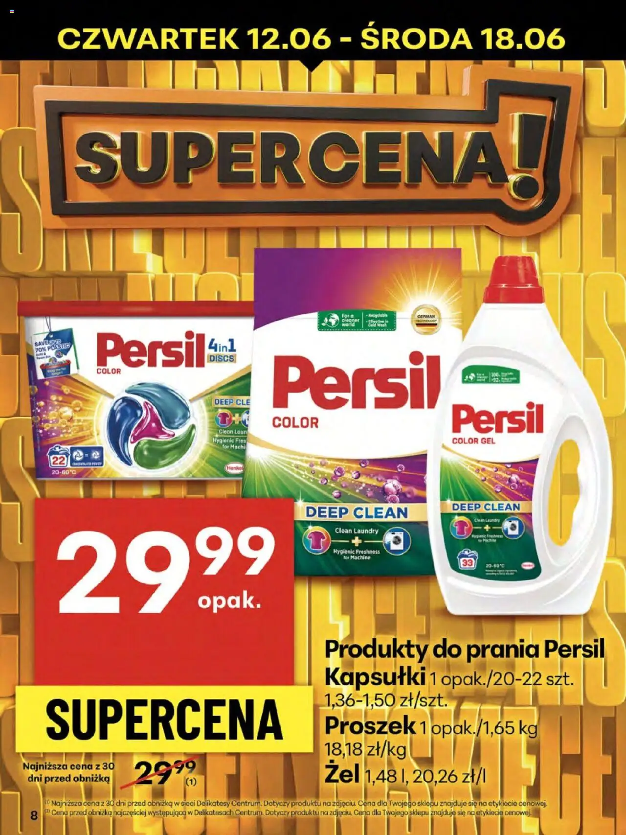 Delikatesy Centrum Gazetka - Sklepy Własne od 12.06.2025 | Strona: 8 | Produkty: Persil, Cleaner, Kapsułki do prania, Proszek do prania