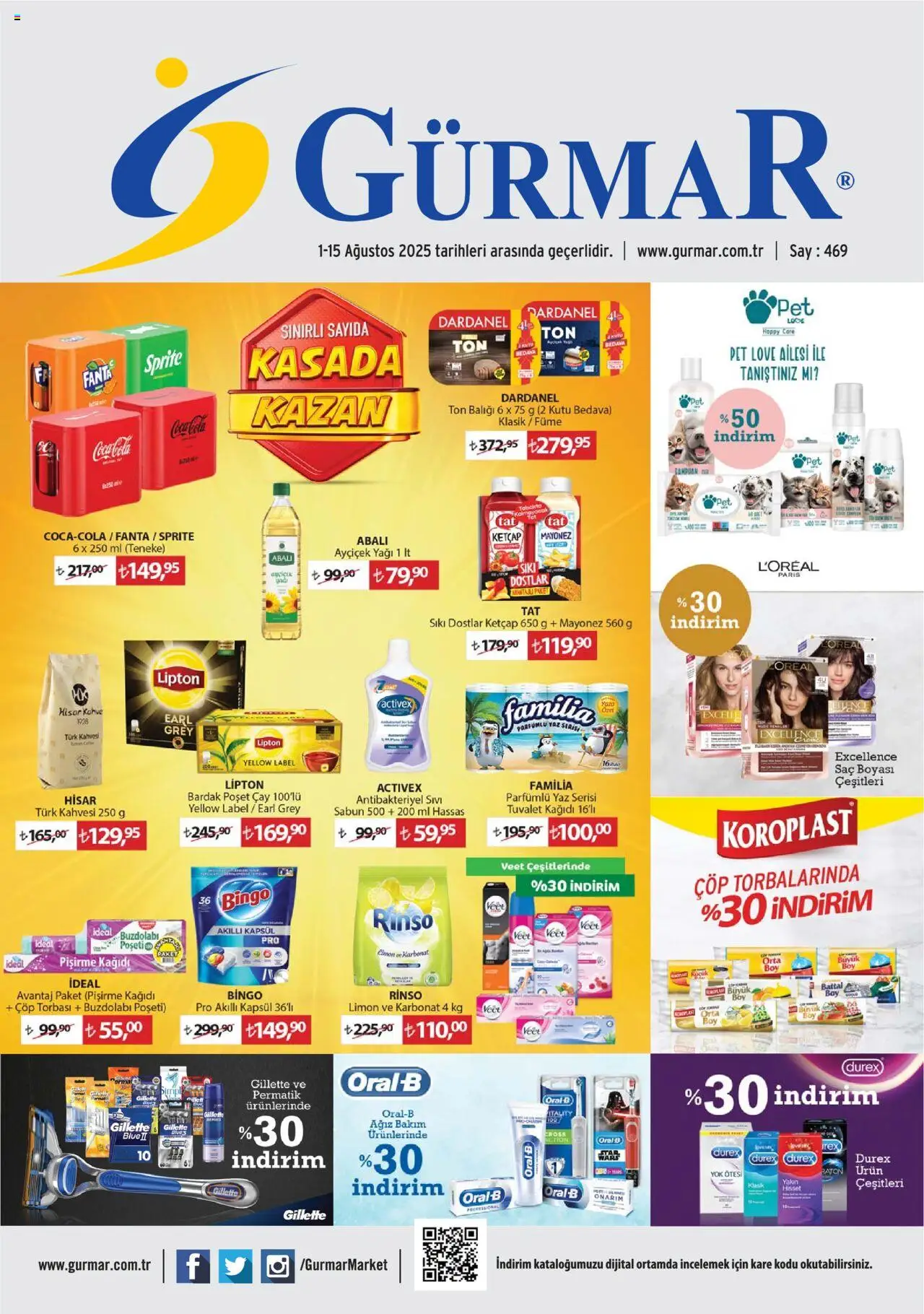 Gürmar Katalog - 01.08.2025 tarihinden itibaren geçerlidir | Sayfa: 1 | Ürünler: Çöp torbası, Sabun, Çay, Ketçap