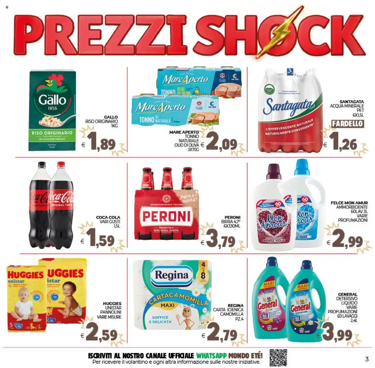 Volantino Eté del 10.10.2025 | Pagina: 3 | Prodotti: Pannolini, Birra, Acqua minerale, Coca Cola