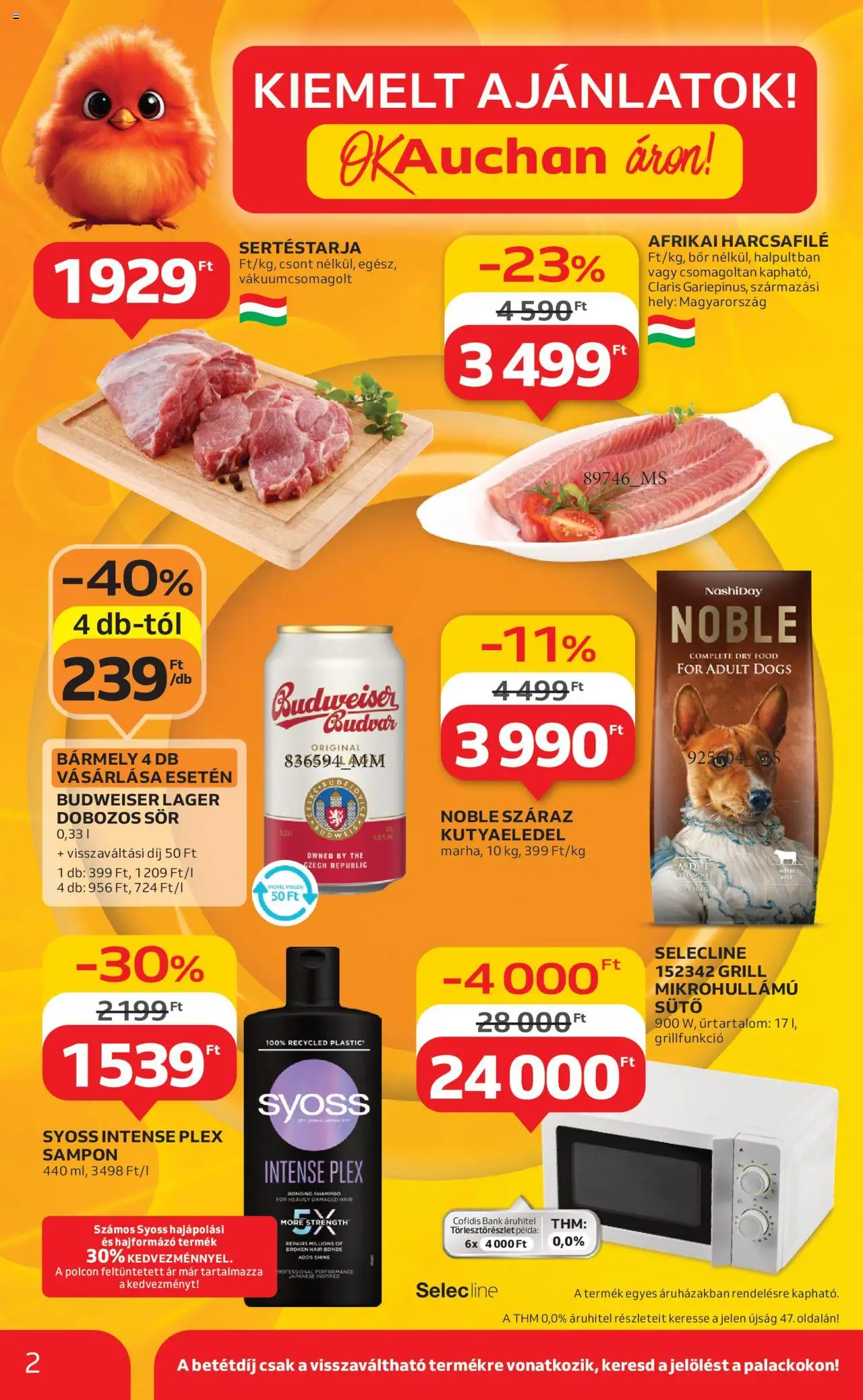 Auchan akciós ujság - amely érvényes a következő dátumtól: 07.08.2025 | Oldal: 2 | Termékek: Sütő, Grill, Budweiser, Sampon