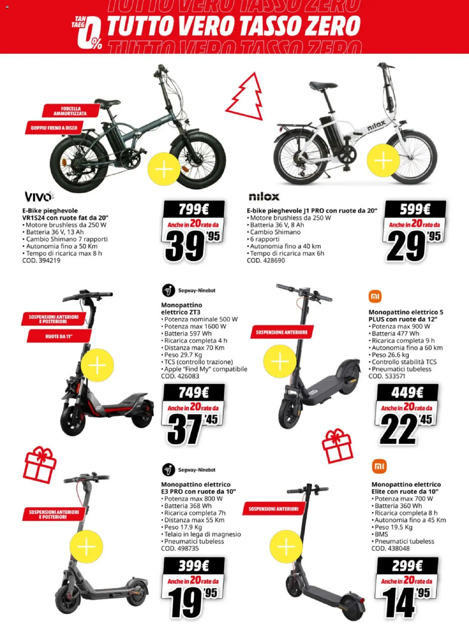 Volantino Media World del 15.12.2025 | Pagina: 24 | Prodotti: Monopattino, Disco, Batteria, Monopattino elettrico