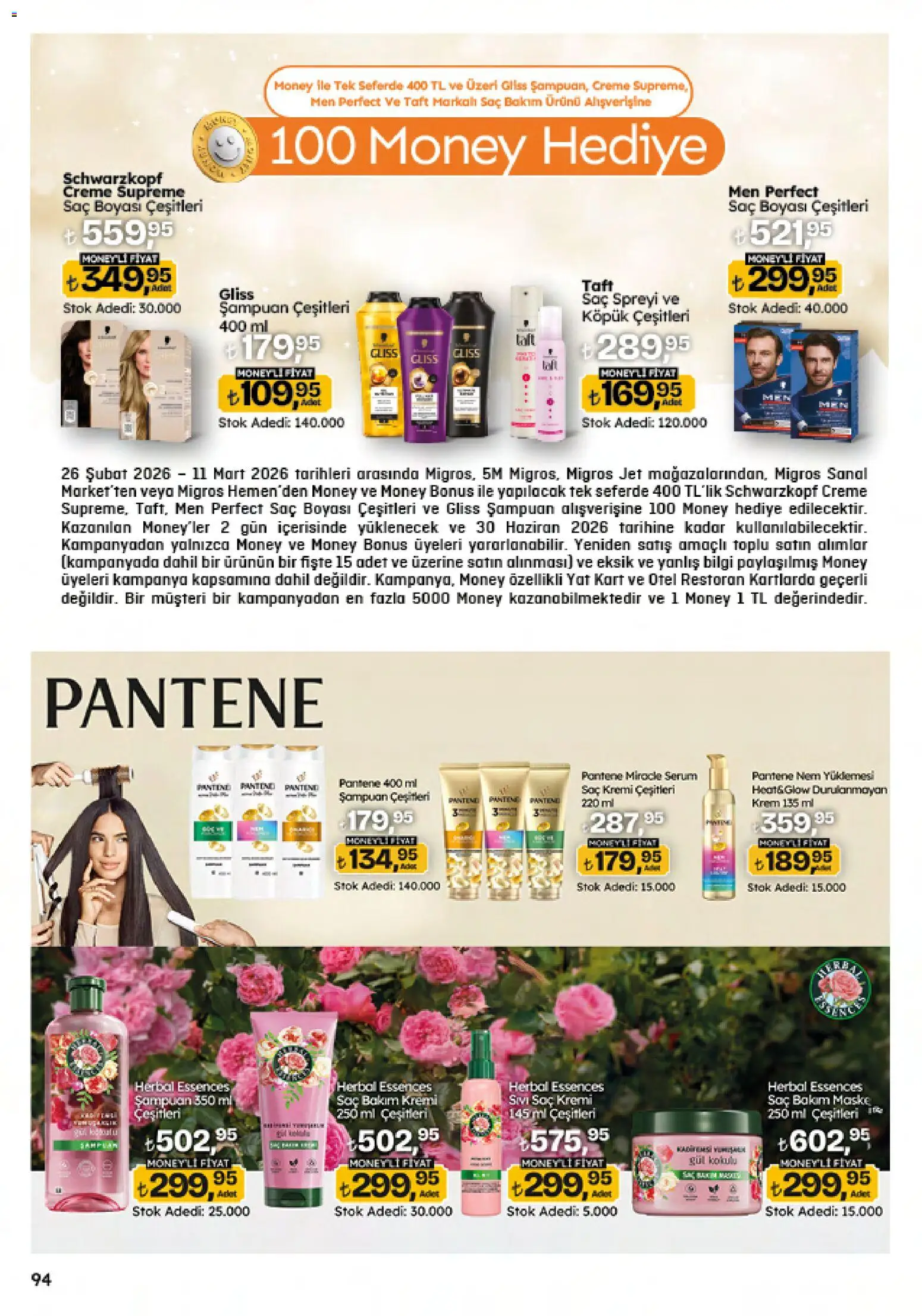 Migros Katalog - 5M Migroskop Dijital - 26.02.2026 tarihinden itibaren geçerlidir | Sayfa: 94 | Ürünler: Gül, Saç spreyi, Krem, Maske