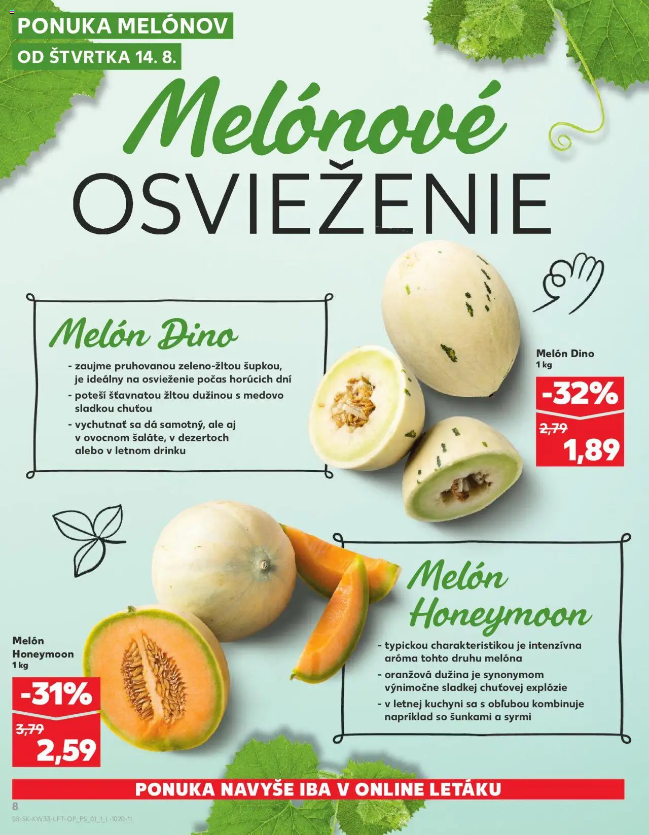 Kaufland SK akciós ujság - amely érvényes a következő dátumtól: 14.08.2025 | Oldal: 8 | Termékek: Só