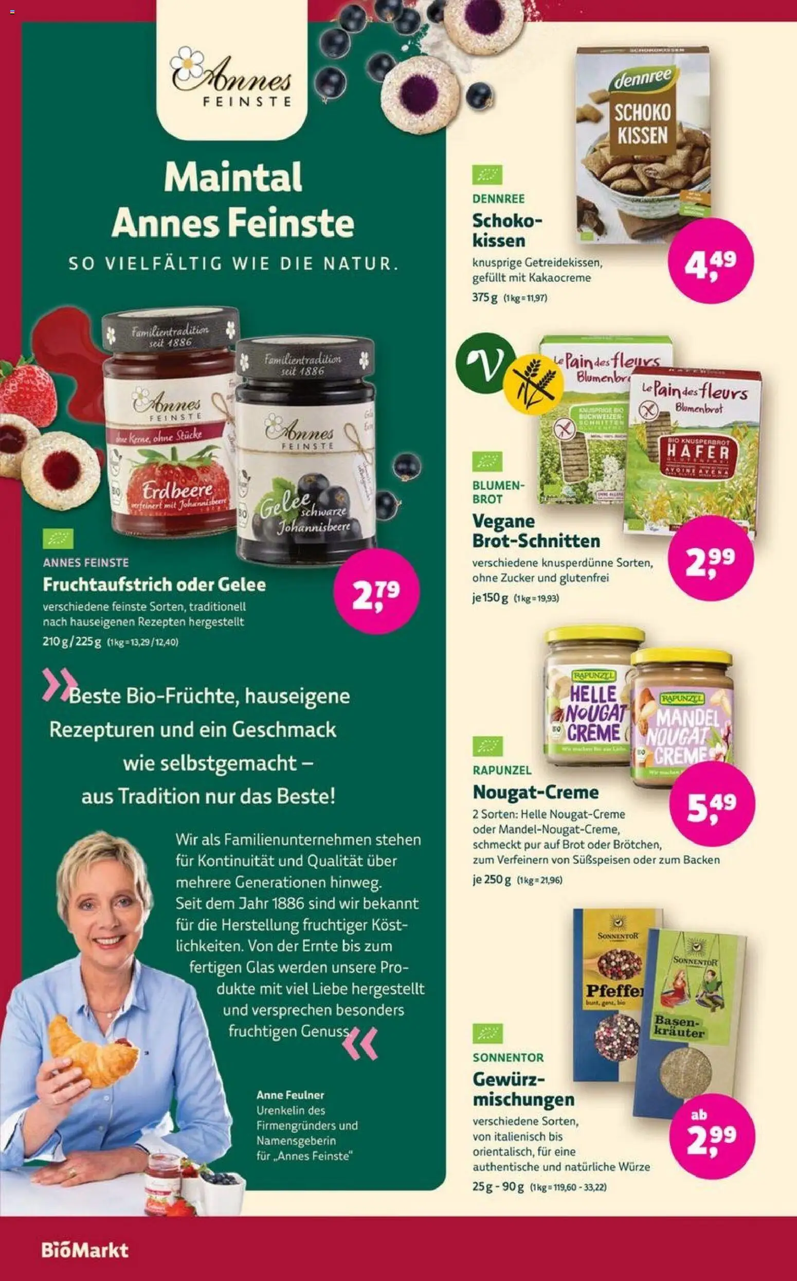 Denns BioMarkt Angebote – gültig ab 19.11.2025 | Seite: 10 | Produkte: Blumen, Creme, Zucker, Brot