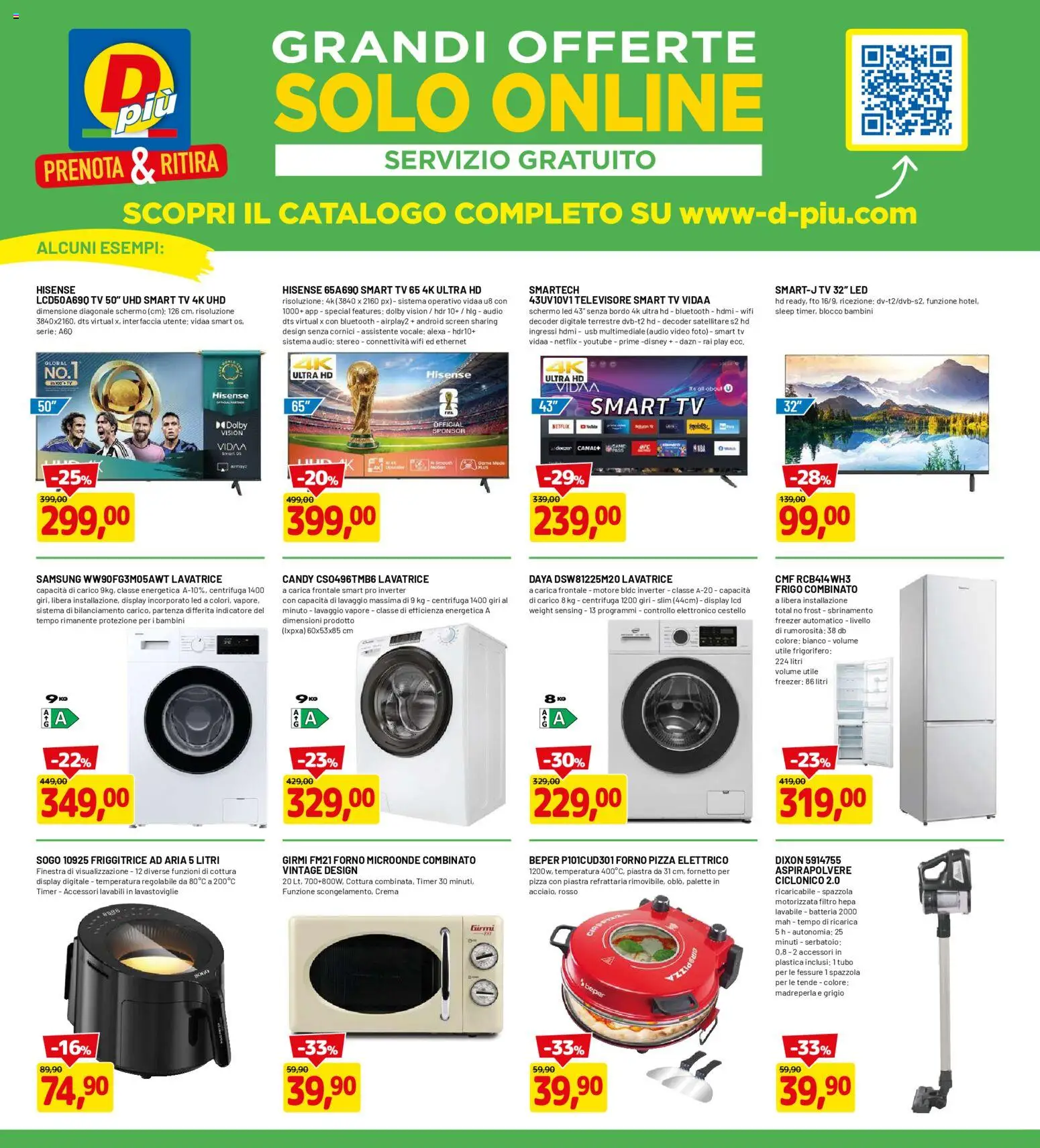Volantino D Più del 26.01.2026 | Pagina: 18 | Prodotti: Friggitrice ad aria, Fornetto, smart TV, Audio