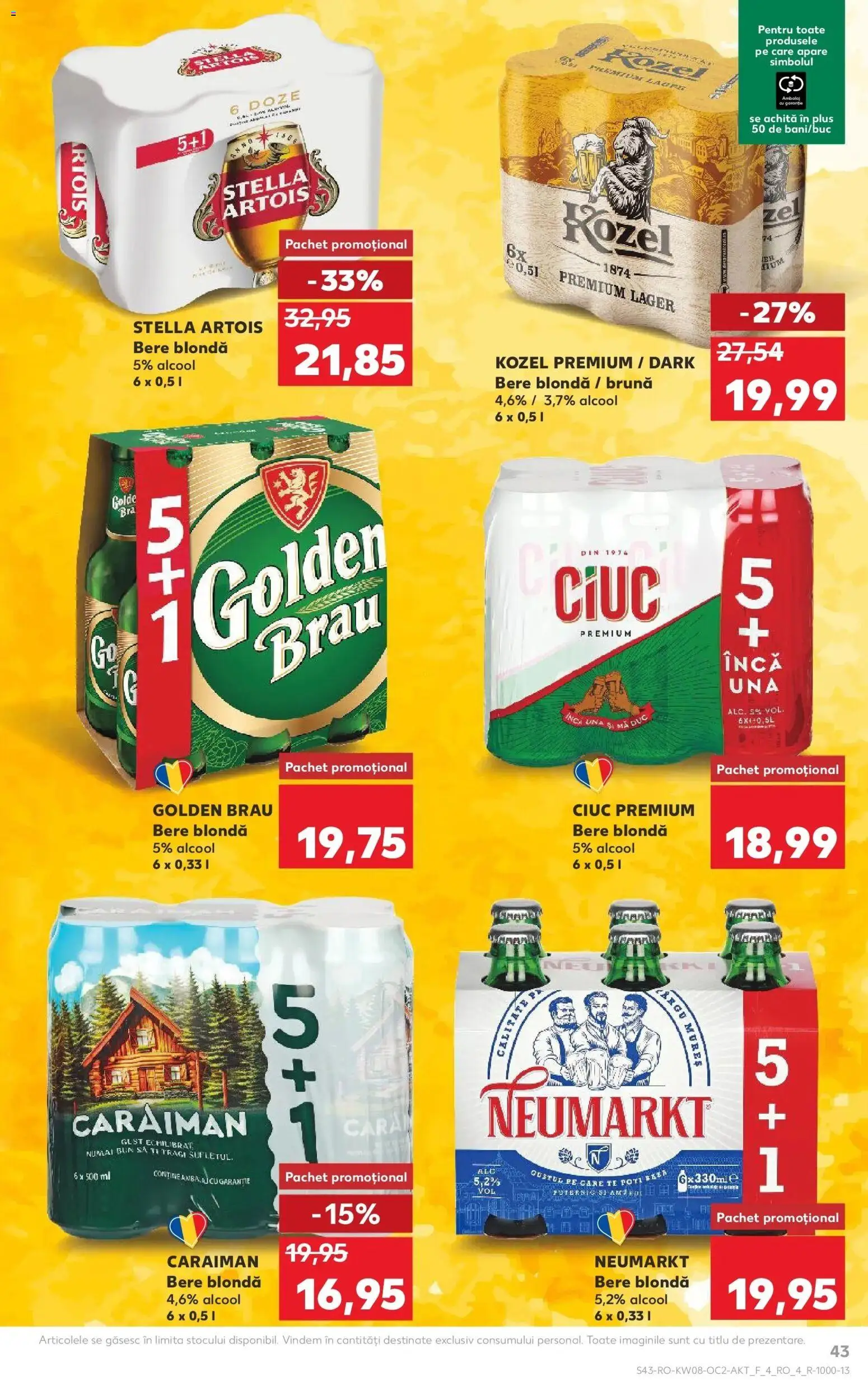 Noul catalog Kaufland – valabil de la 18.02.2026 | Pagină: 43 | Produse: Atıştırmalık, Bere