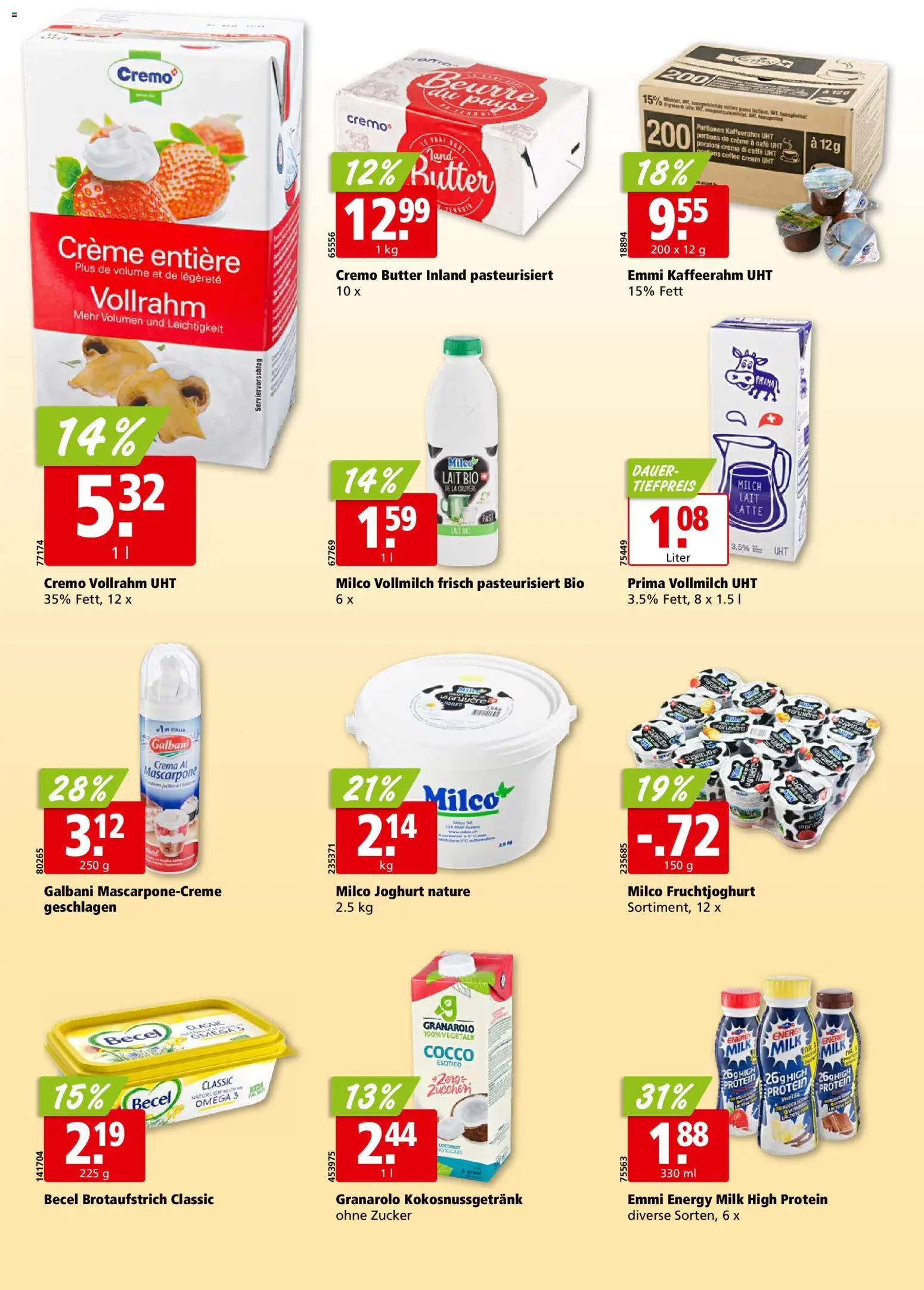 Aligro Aktionen – gültig ab 26.12.2025 | Seite: 18 | Produkte: Milch, Urtepotteskjuler, Zucker, Creme