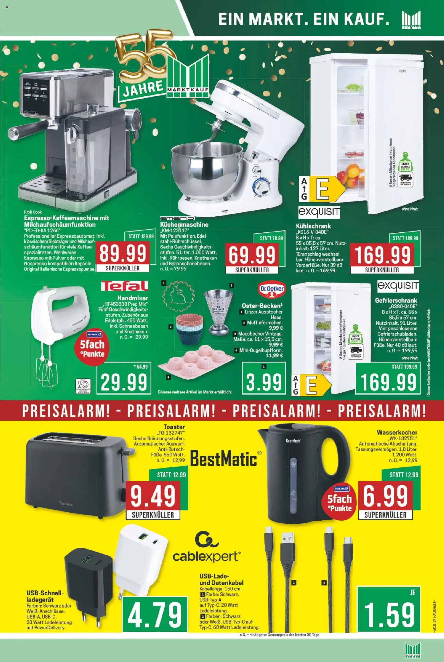 Marktkauf Prospekt 	 – gültig ab 02.03.2026 | Seite: 17 | Produkte: Wasserkocher, Toaster, Kaffee, Ladegerät