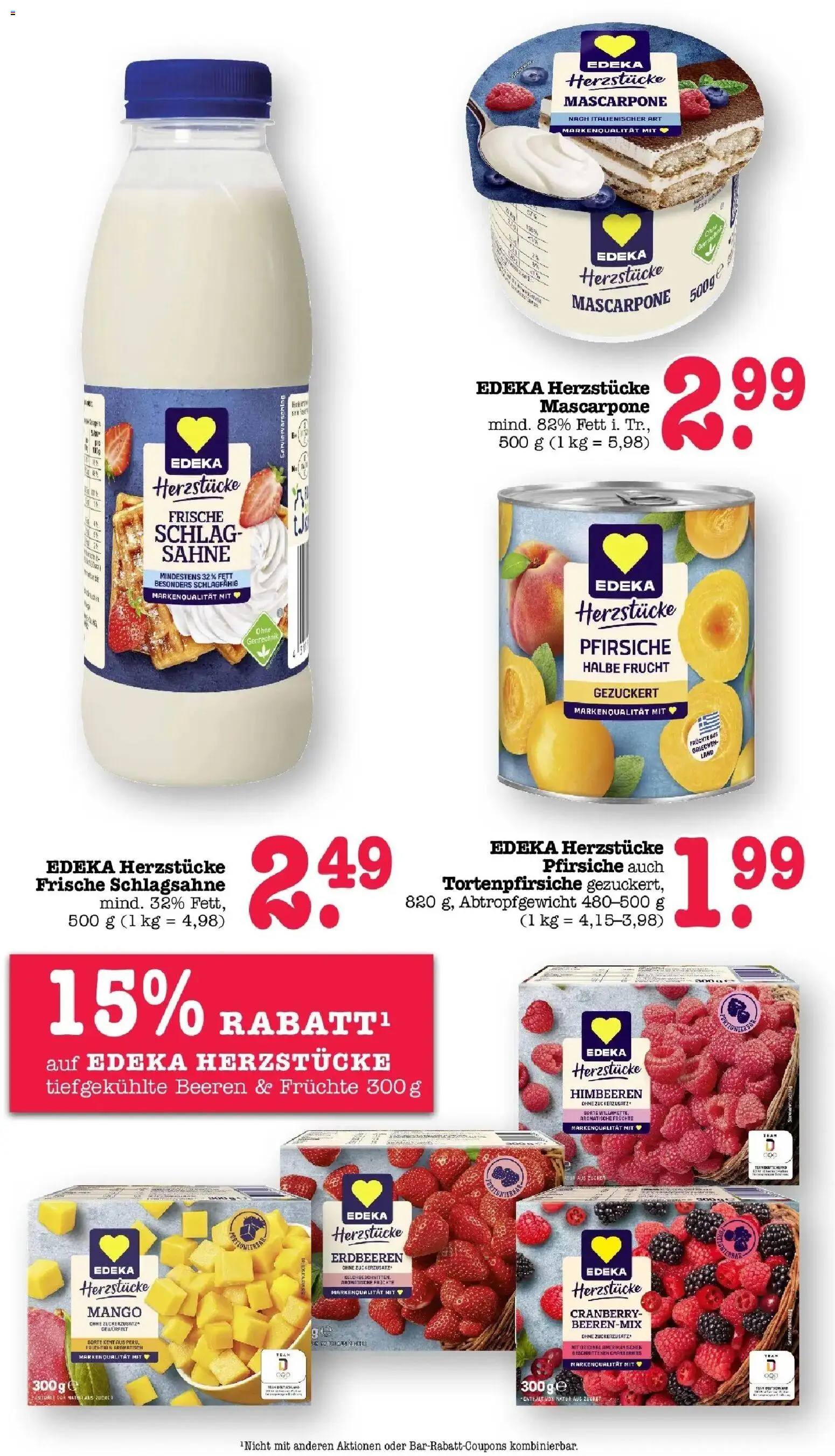 Angebote – gültig ab 16.03.2026 | Seite: 38 | Produkte: Mascarpone, Zucker, Mango, Erdbeeren