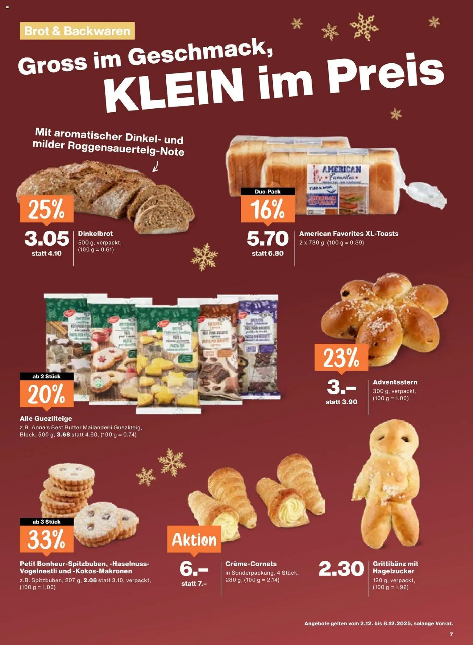 Migros Aktionen – gültig ab 02.12.2025 | Seite: 7 | Produkte: Butter, Brot