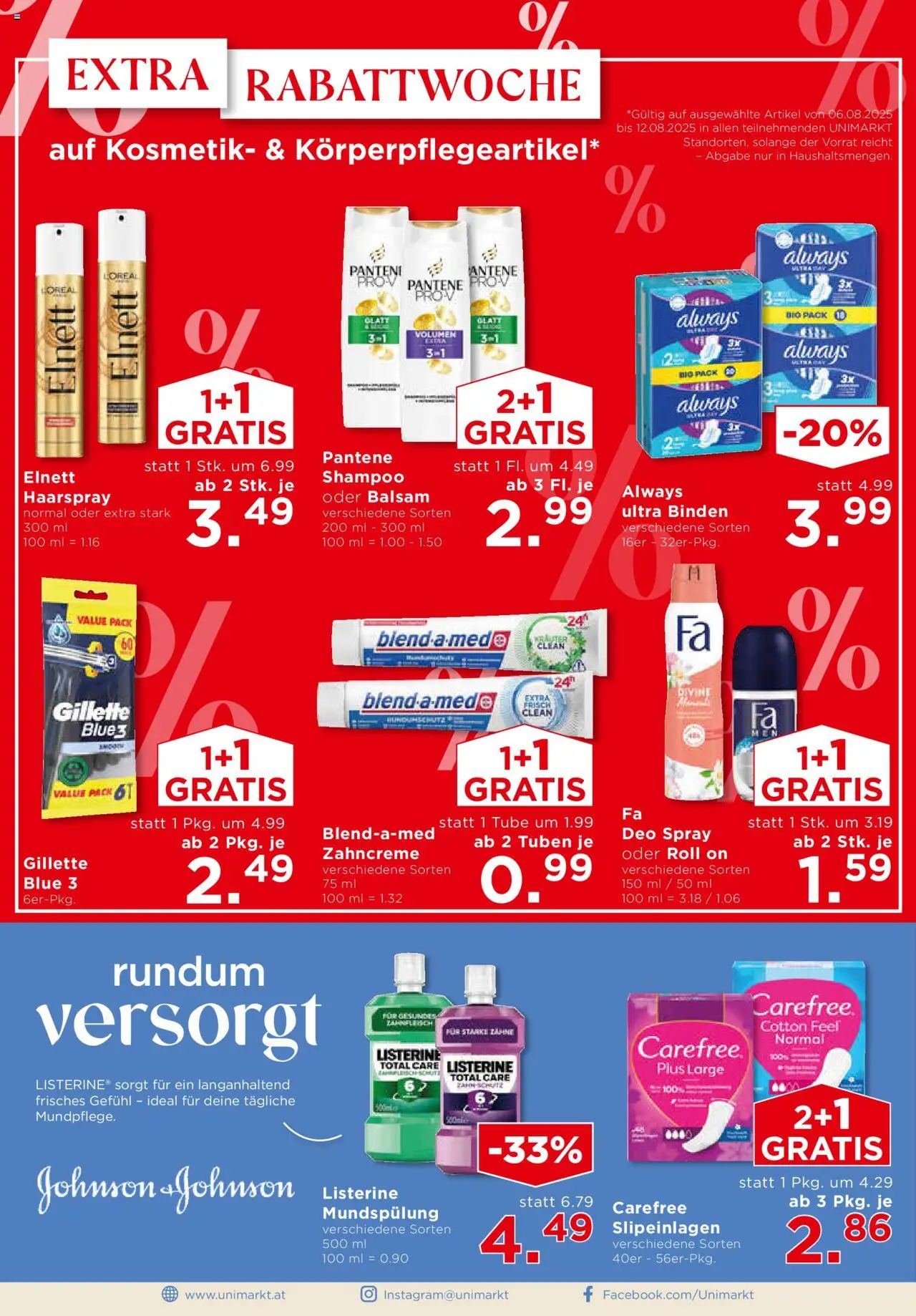 Unimarkt - Broschüre gültig ab 06.08.2025 | Seite: 2 | Produkte: Shampoo, Haarspray