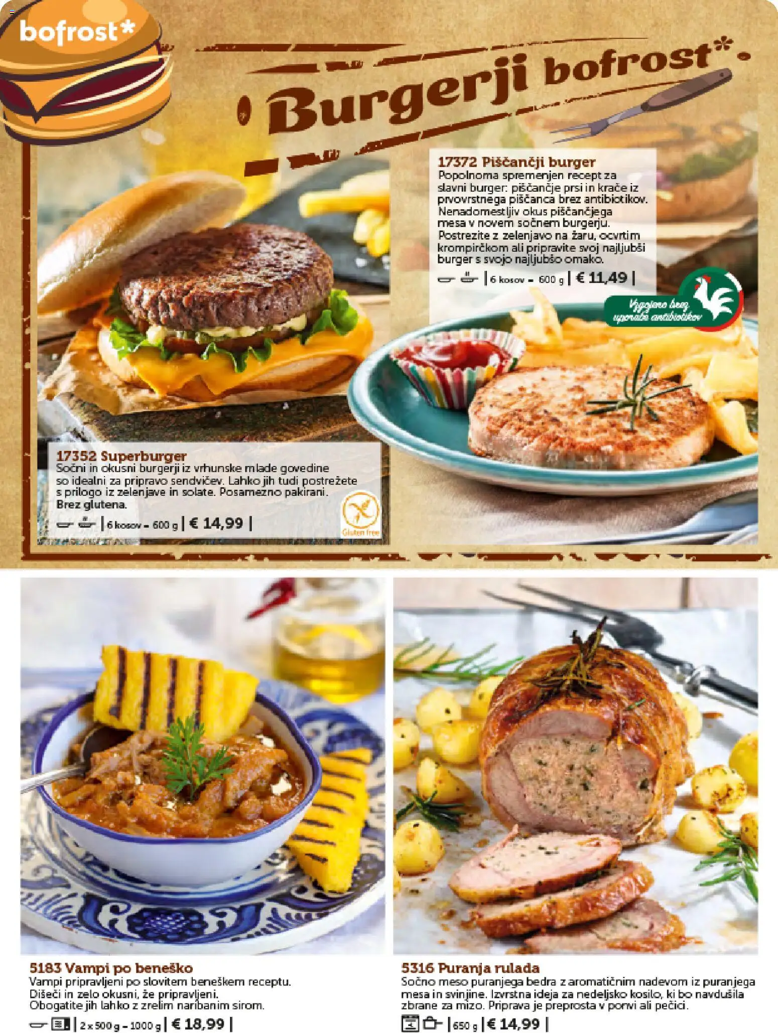 Novi Bofrost katalog ponudbe – veljaven od 01.02.2026 | Stran: 82 | Izdelki: Burgerji