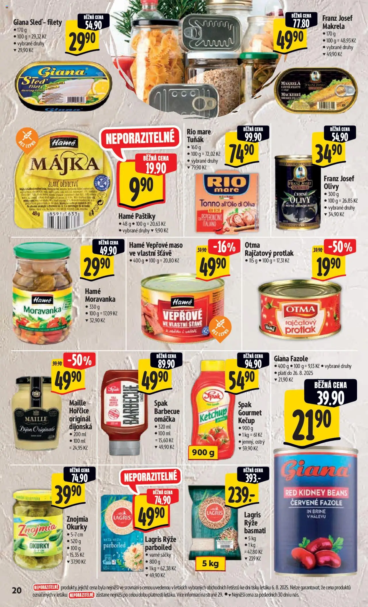 Albert leták - Hypermarket od 13.08.2025 | Strana: 27 | Produkty: Tuňák, Okurky, Hořčice, Fazole