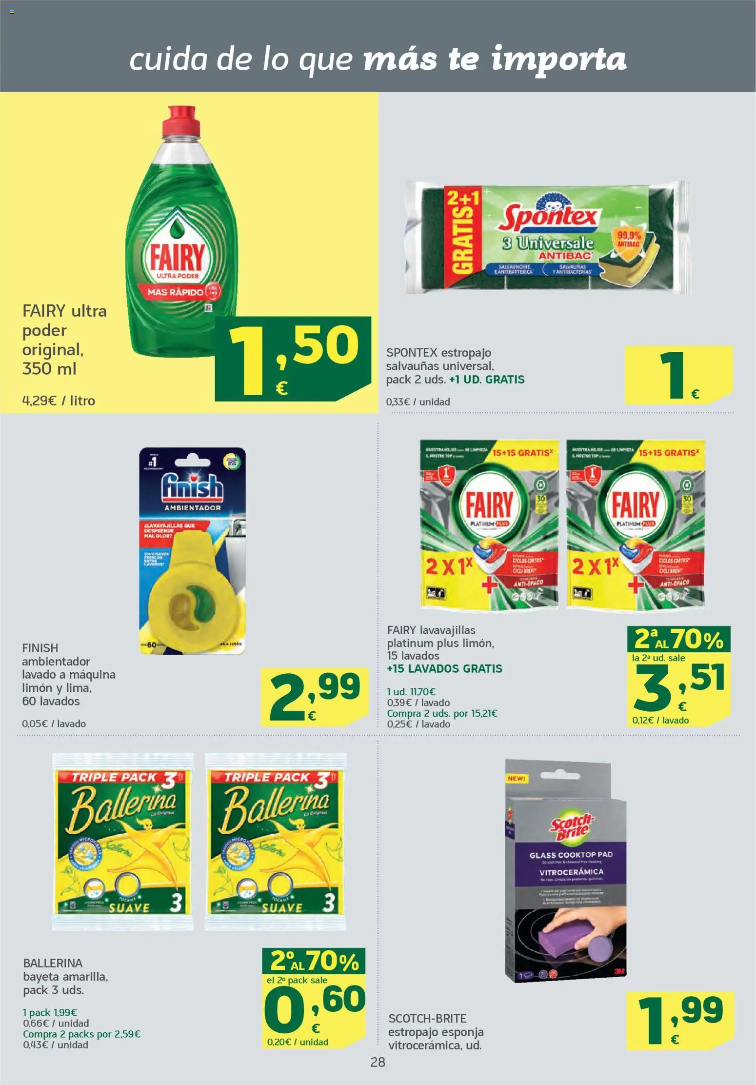 HiperDino folleto │ válido desde el 07.01.2026 | Página: 28 | Productos: Esponja, Té, Lavavajillas