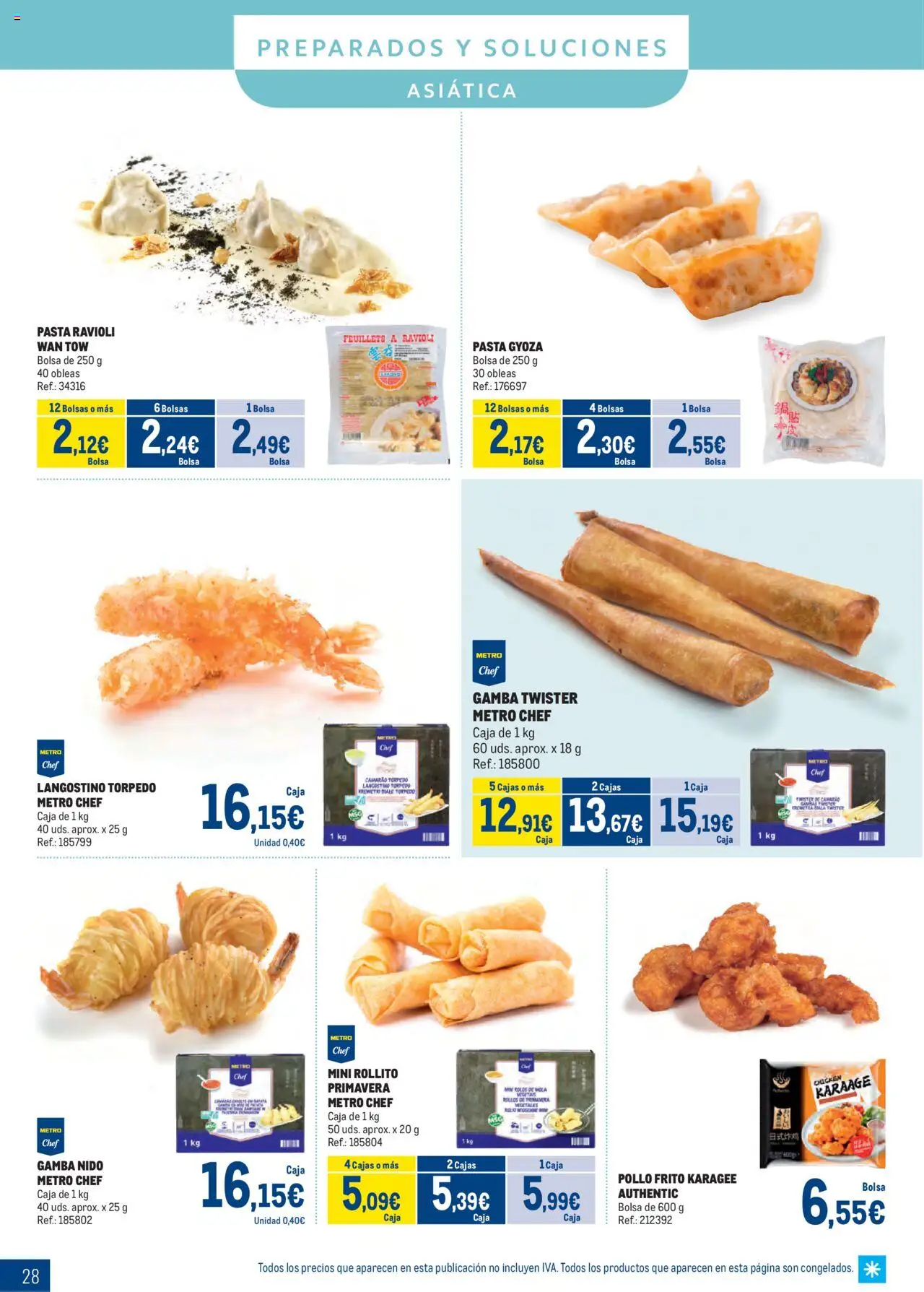 Makro - Congelados Centro │ válido desde el 04.08.2025 | Página: 28 | Productos: Bolsa, Caja, Langostino, Gamba
