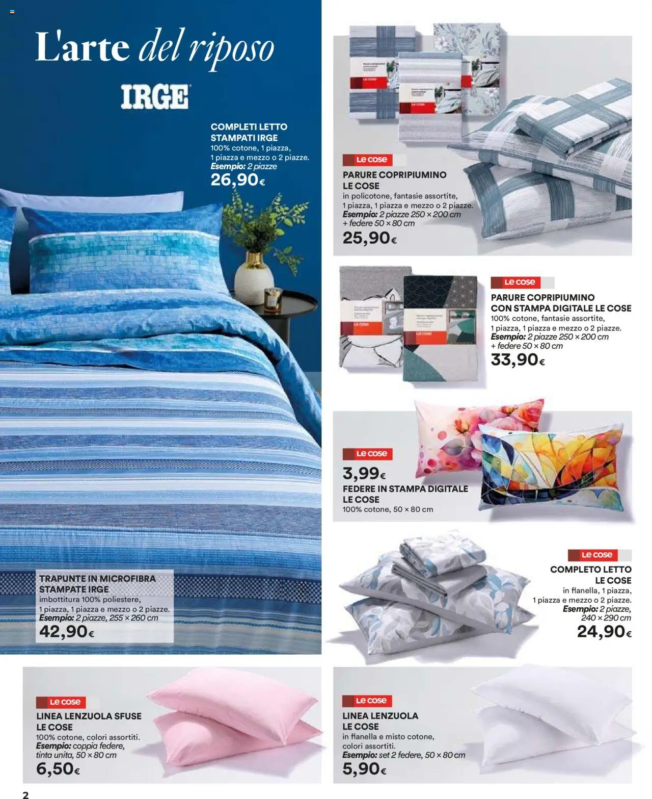 Volantino Ipercoop del 16.10.2025 | Pagina: 2 | Prodotti: Copripiumino, Stampa, Letto, Lenzuola