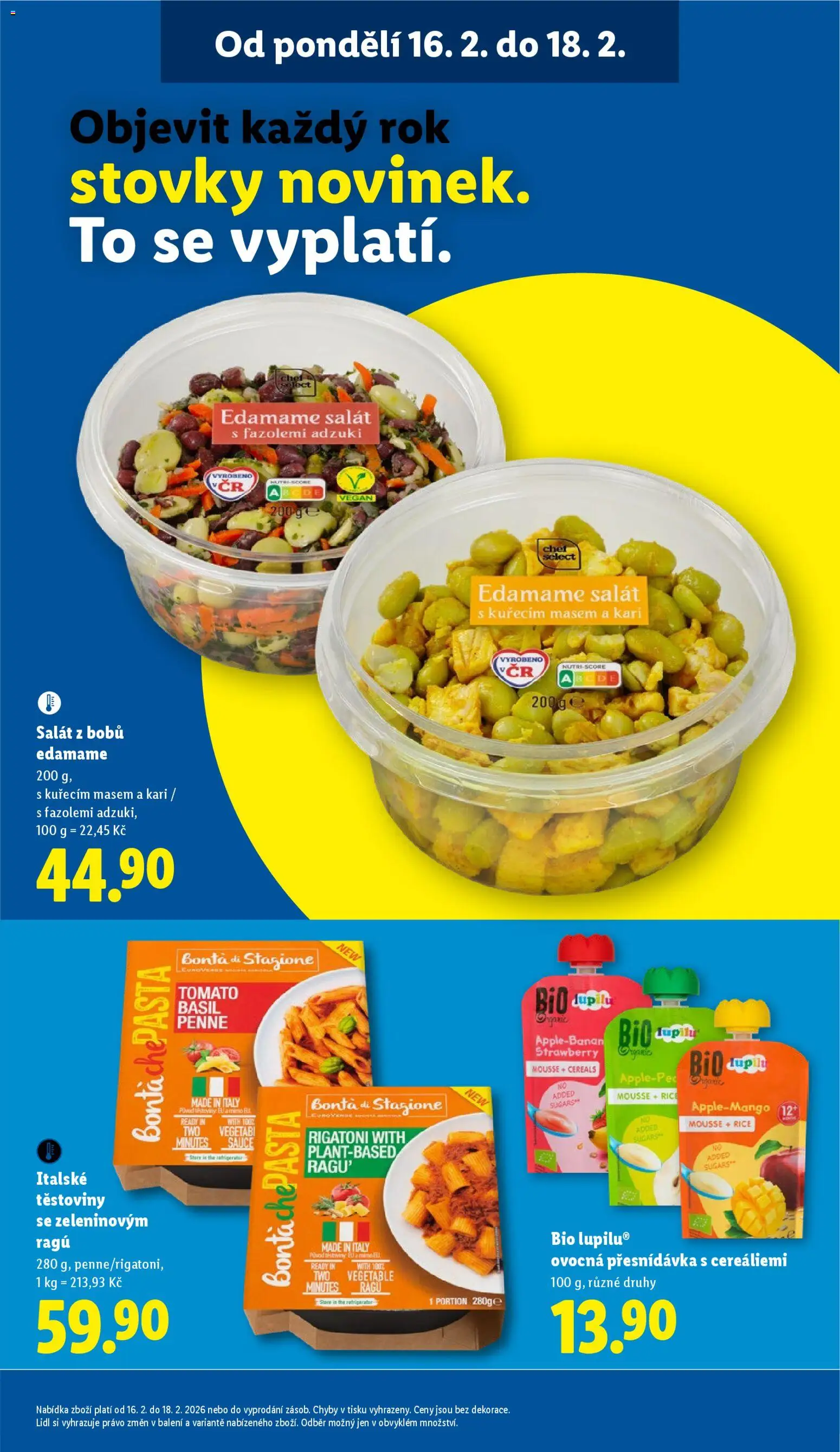 Lidl leták od 16.02.2026 | Strana: 30 | Produkty: Vegan, Těstoviny, Salát, Edamame