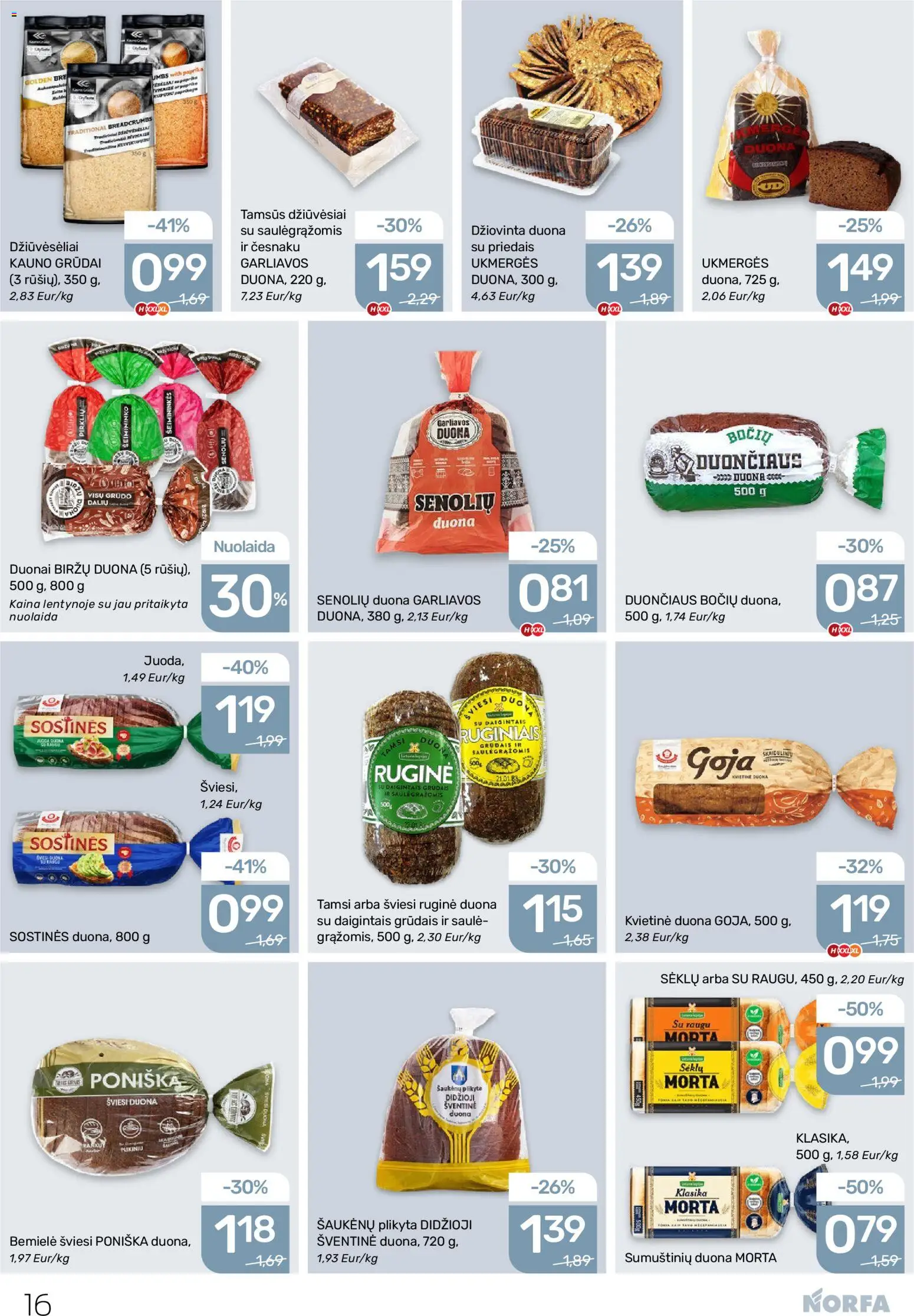 NORFA akcijos nuo 19.02.2026 | Puslapis: 16 | Prekių: Paprika, Duona