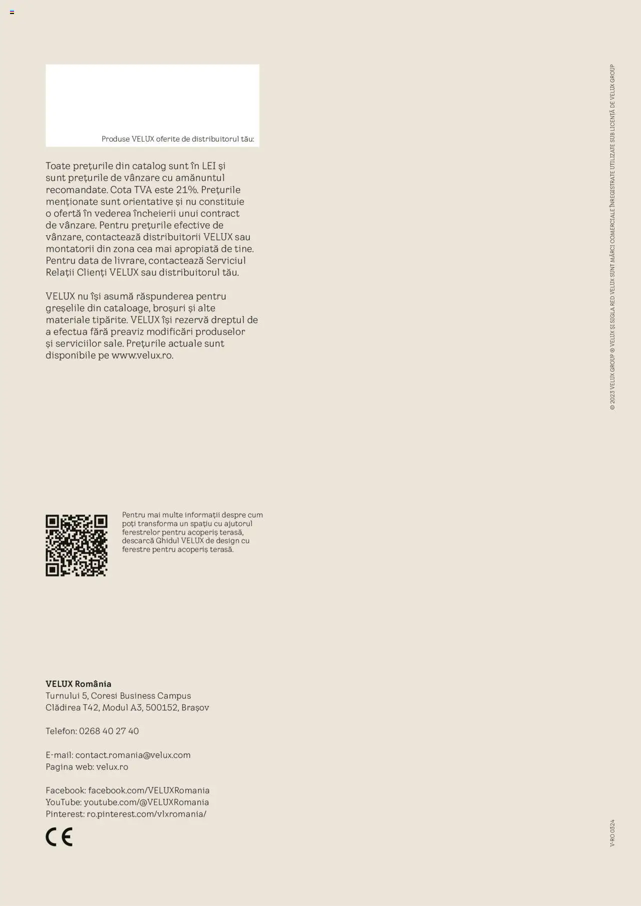 Velux catalog - Ferestre pentru acoperiș terasă – valabil de la 25.02.2025 | Pagină: 40 | Produse: Telefon