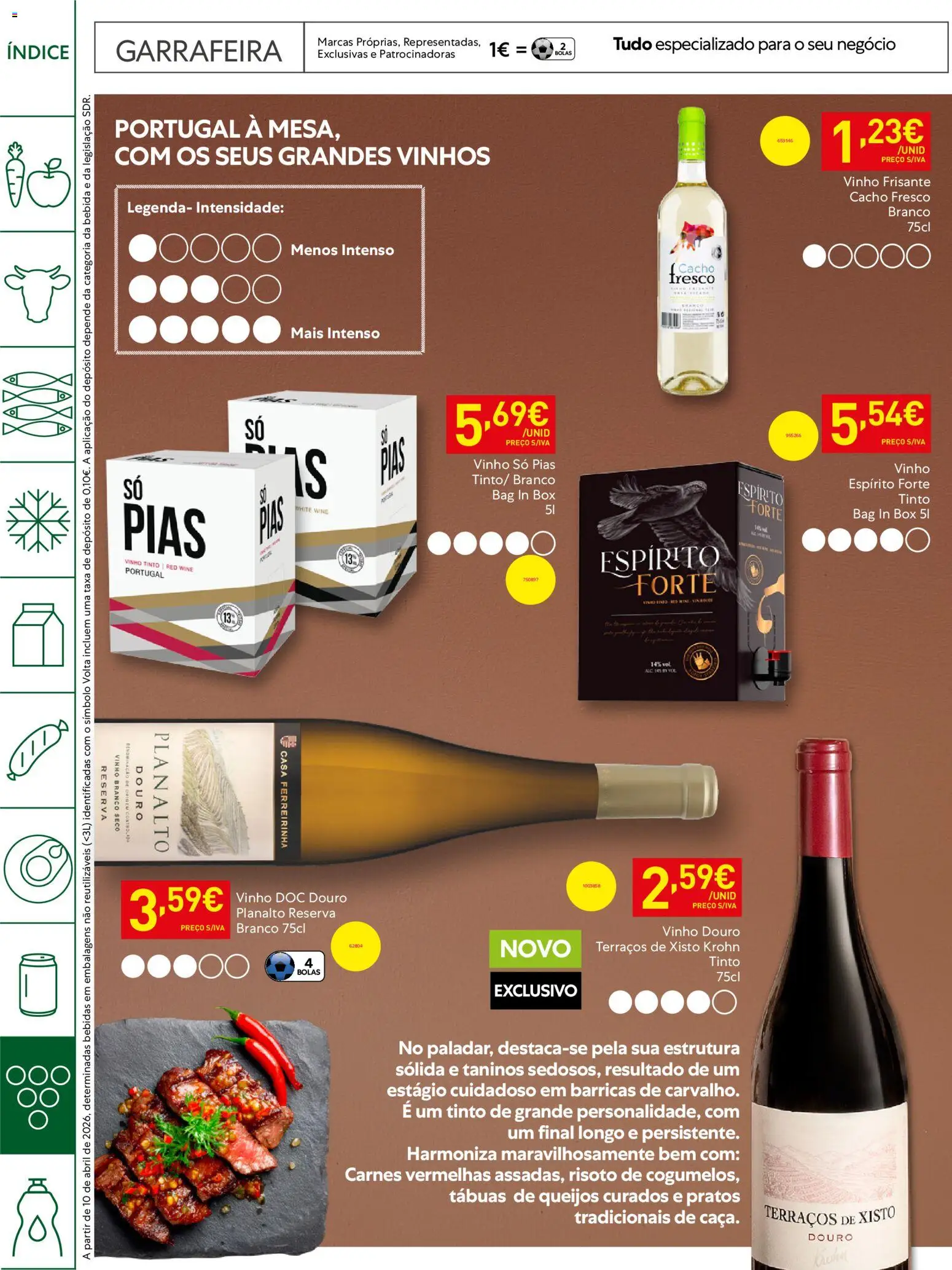 Recheio - Horeca Bons Negócios Madeira │ válido de 14.04.2026 | Página: 26 | Produtos: Pratos, Vinho, Bebida, Vinho tinto
