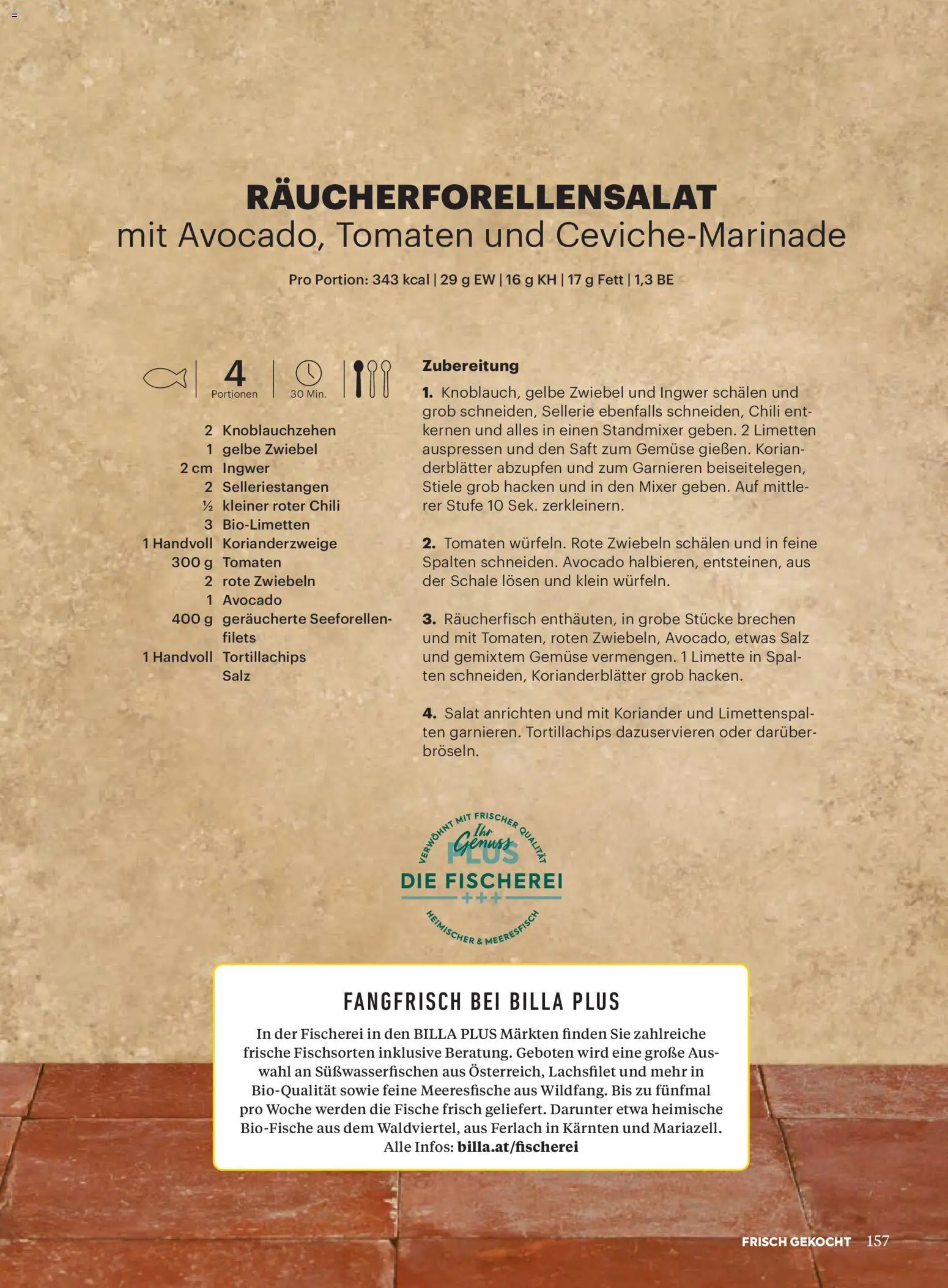 Billa  Frisch Gekocht gültig ab 01.01.2026 | Seite: 153 | Produkte: Salat, Salz, Limette, Saft