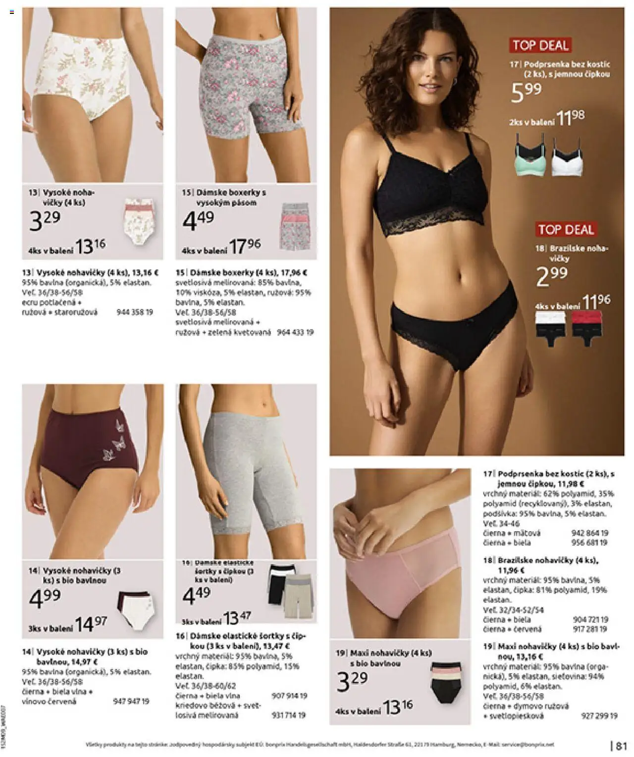 Nové Bonprix akcie – leták je platný od 14.10.2025 | Strana: 83 | Produkty: Víno, Nohavičky, Podprsenka, Boxerky