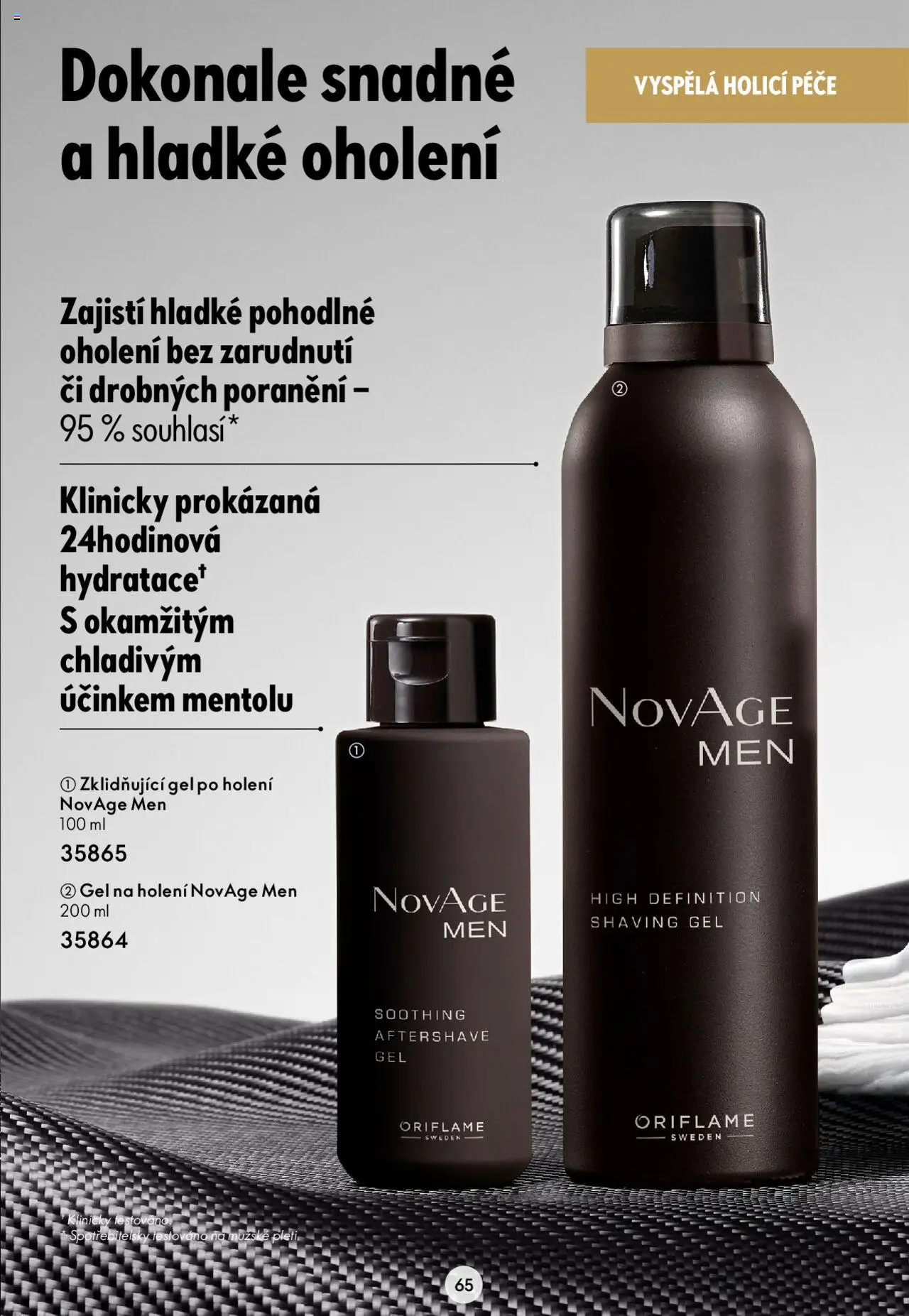 Oriflame katalog Novage+ od 23.04.2024 | Strana: 65 | Produkty: Gel na holení