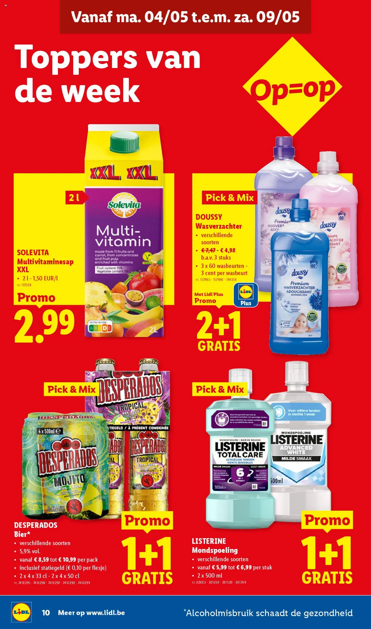 {H1} | Pagina: 10 | Producten: Bier, Dew, Fruit, Wasverzachter