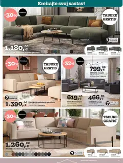 Prima - Katalog - Pregled kataloga iz trgovine Prima, vrijedi od 01.02.2026 | Stranica: 11 | Proizvodi: Trosjed, Fotelja, Tabure, Dvosjed