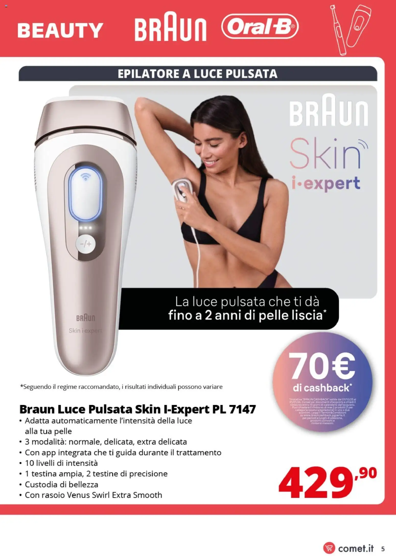 Volantino Comet del 31.10.2025 | Pagina: 5 | Prodotti: Rasoio, Epilatore
