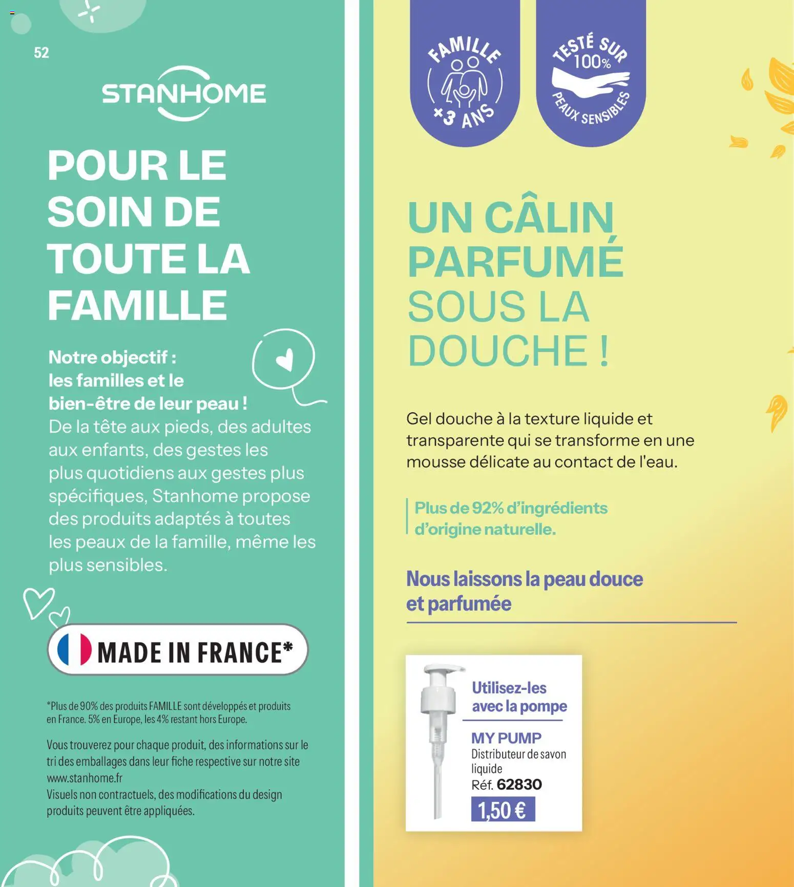 {H1} | Page: 52 | Produits: Mousse, Savon, Gel douche, Douche