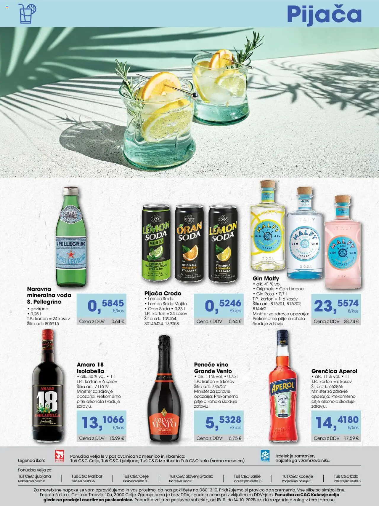 Novi Tuš katalog ponudbe – veljaven od 15.09.2025 | Stran: 5 | Izdelki: Mineralna voda, Vino, Gin, Voda