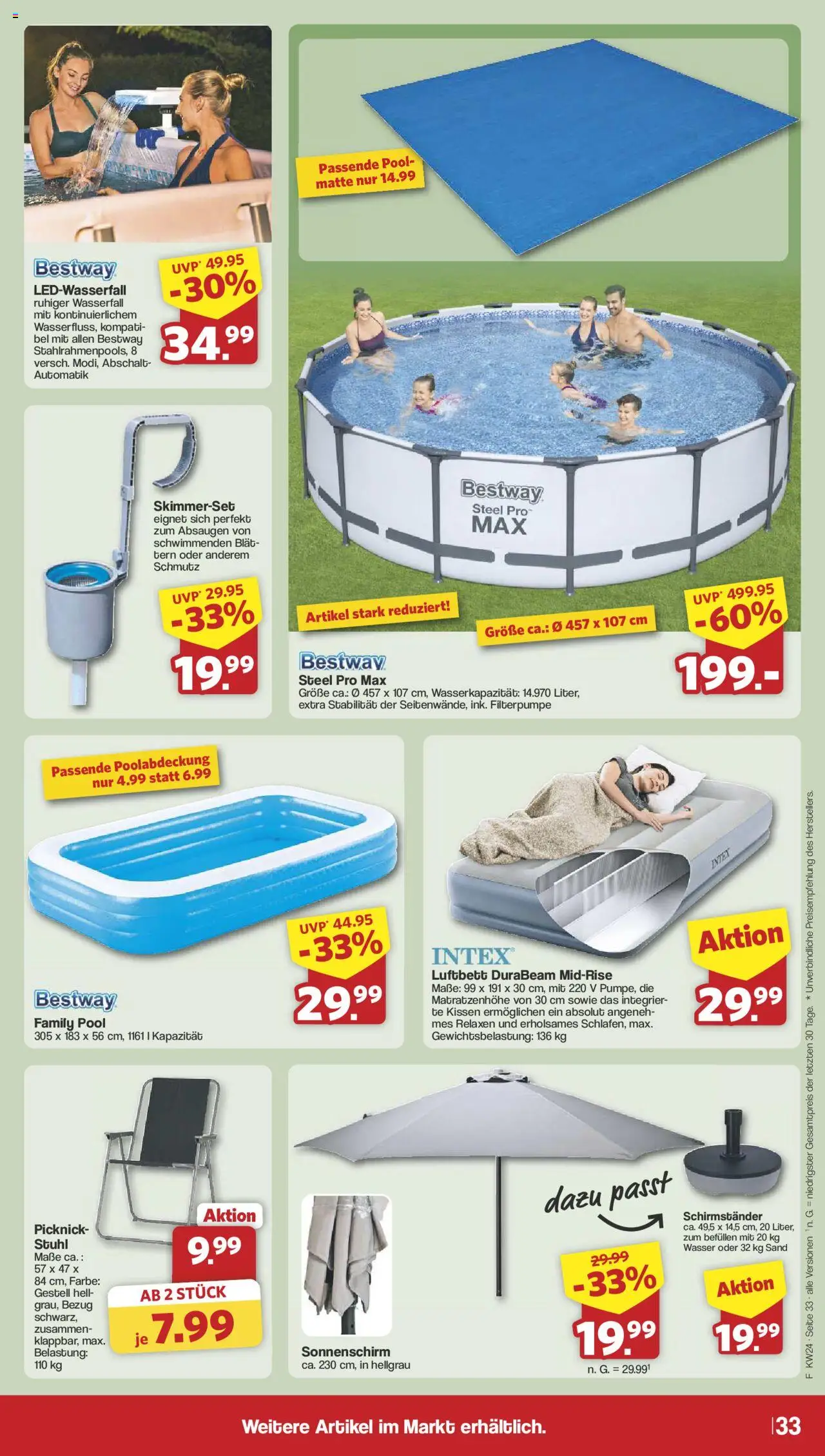 Famila Nordwest Prospekt 	 - gültig ab dem 10.06.2025 | Seite: 43 | Produkte: Kissen, Stuhl, Wasser, Sonnenschirm