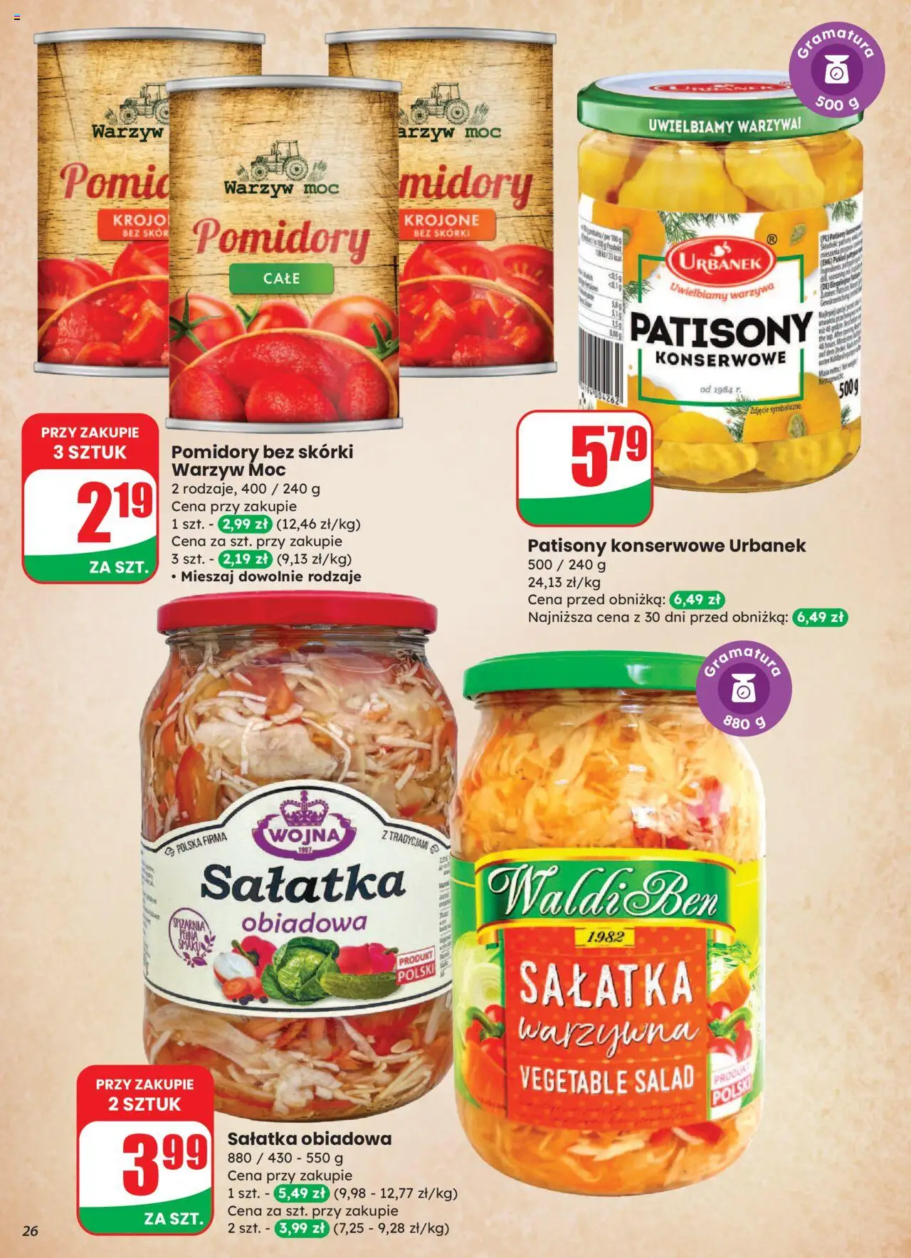 Dino Gazetka od 27.08.2025 | Strona: 26 | Produkty: Pomidory, Sałatka, Warzywa