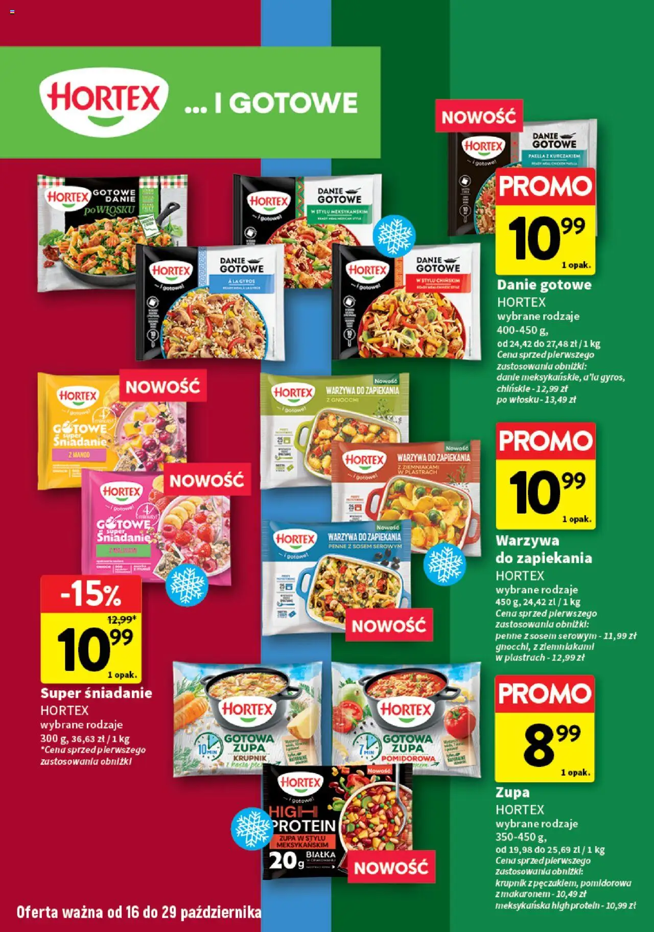 Intermarche Gazetka - Supermarki w supercenach od 16.10.2025 | Strona: 10 | Produkty: Penne, Zupa, Paella, Warzywa