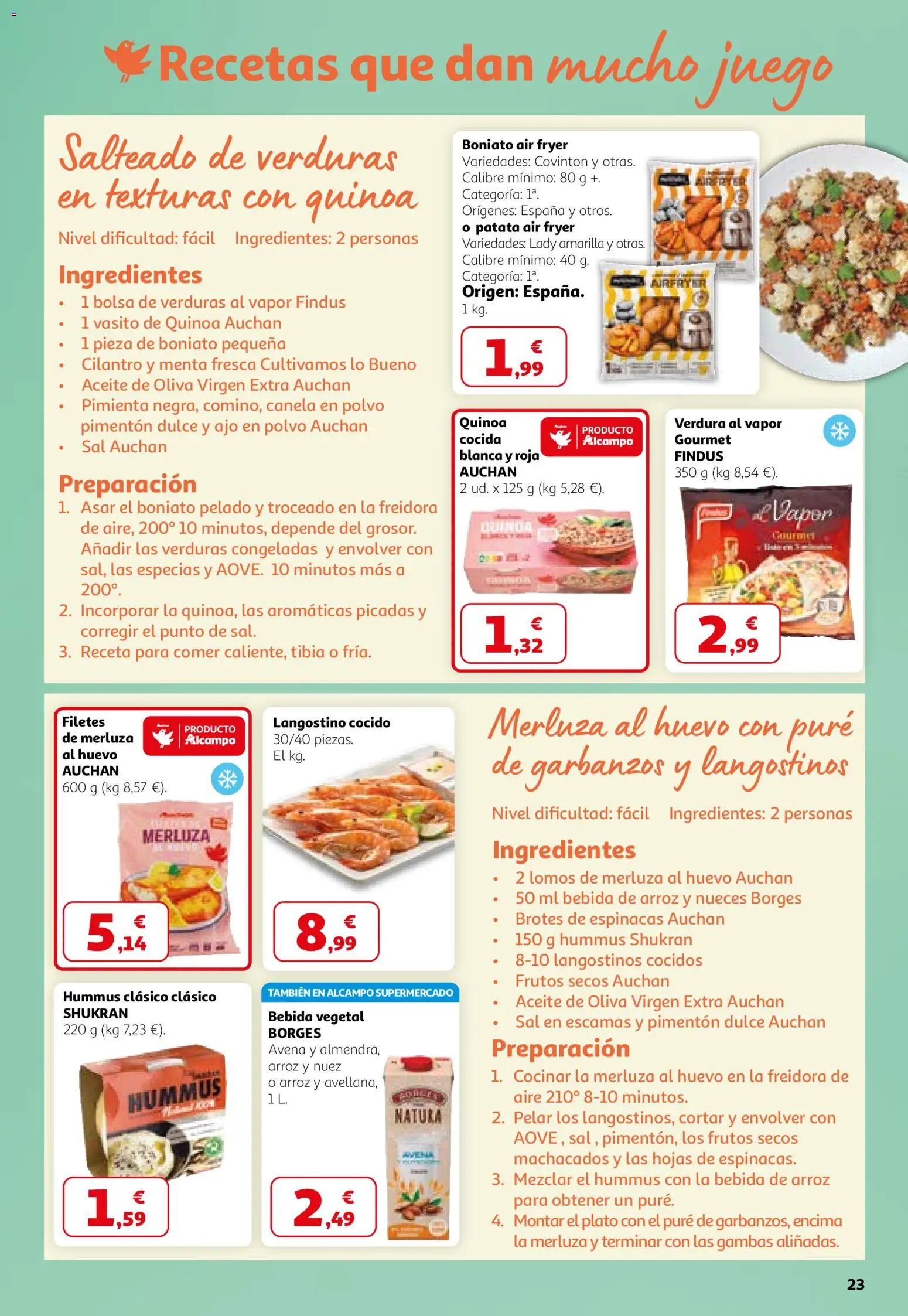 Alcampo - HG Nacional Unificado │ válido desde el 26.02.2026 | Página: 23 | Productos: Aceite, Aceite de oliva virgen extra, Bolsa, Langostino