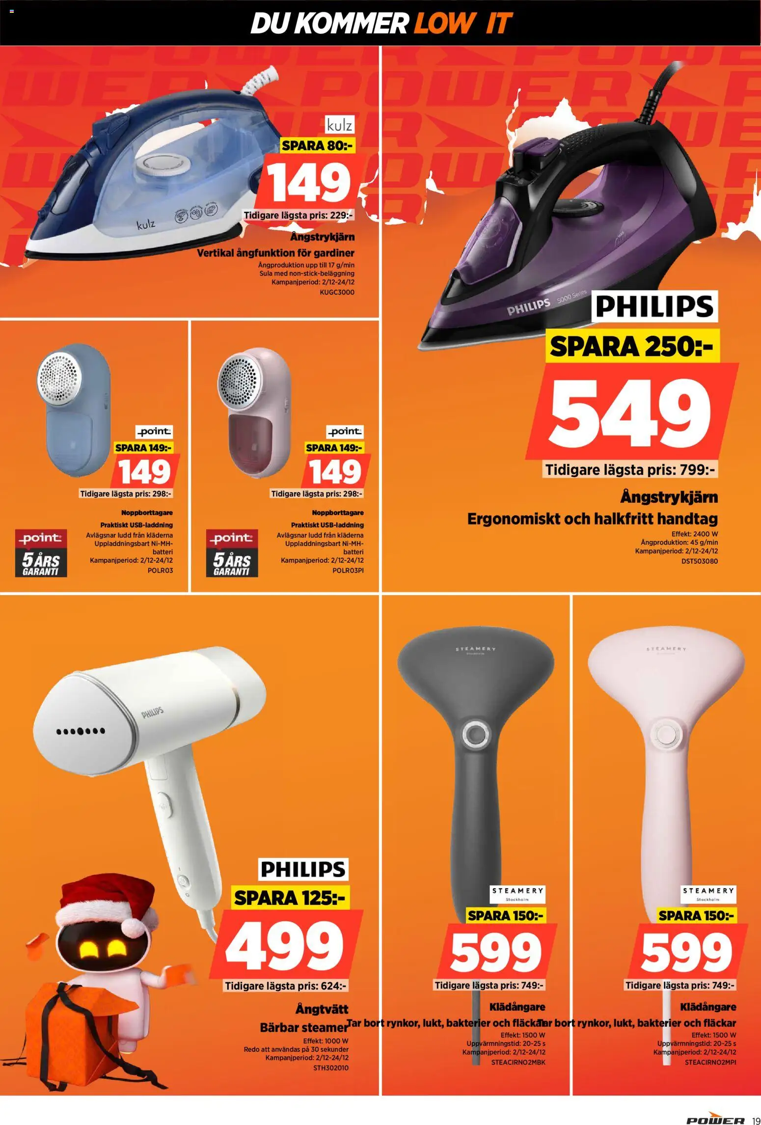 Power reklamblad aktuell från 15.12.2025 | Sida: 19 | Produkter: Batteri, Ångtvätt