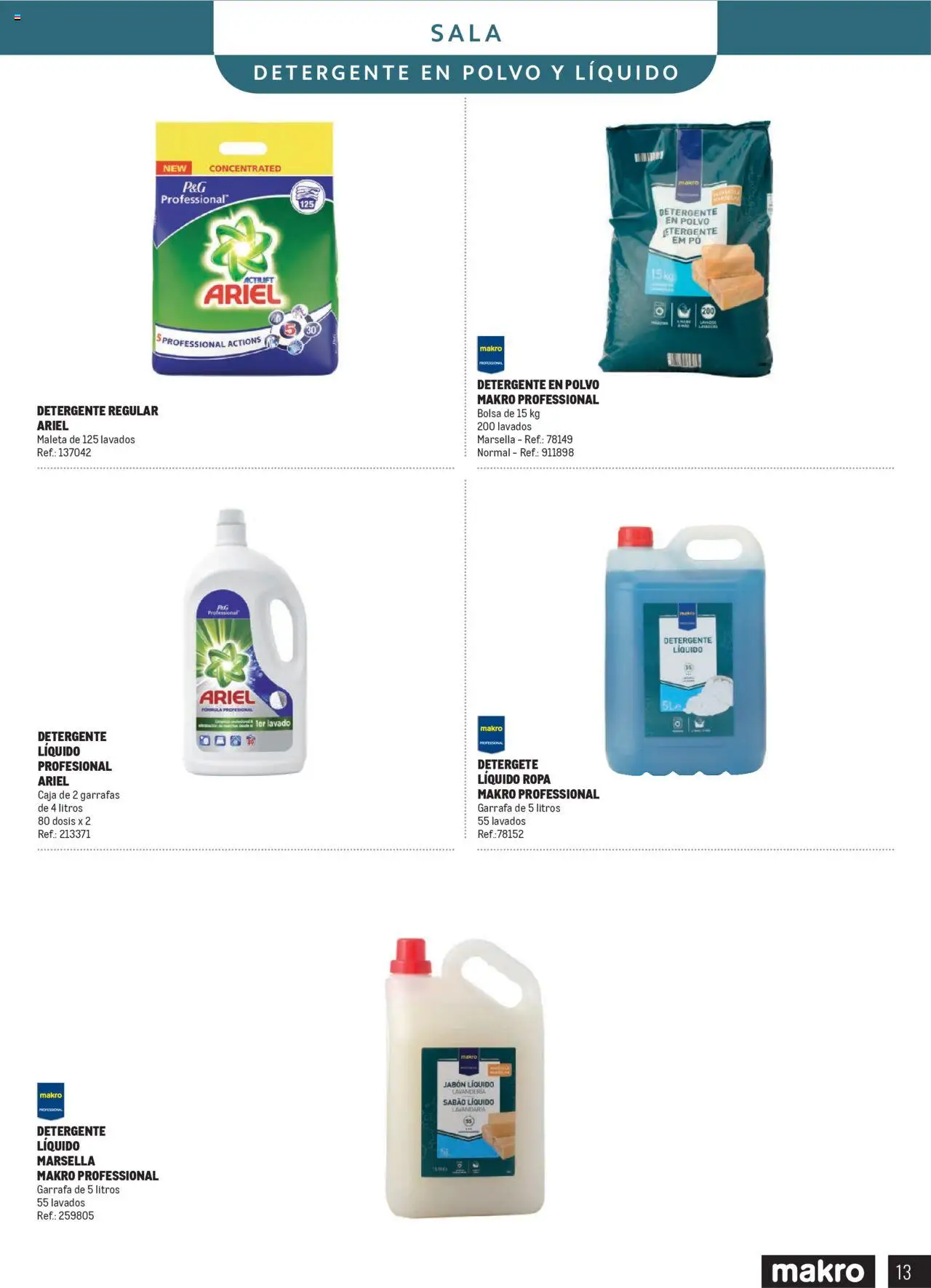 Makro - Catálogo Limpieza - Prat │ válido desde el 11.06.2025 | Página: 13 | Productos: Polvo, Maleta, Detergente líquido, Bolsa