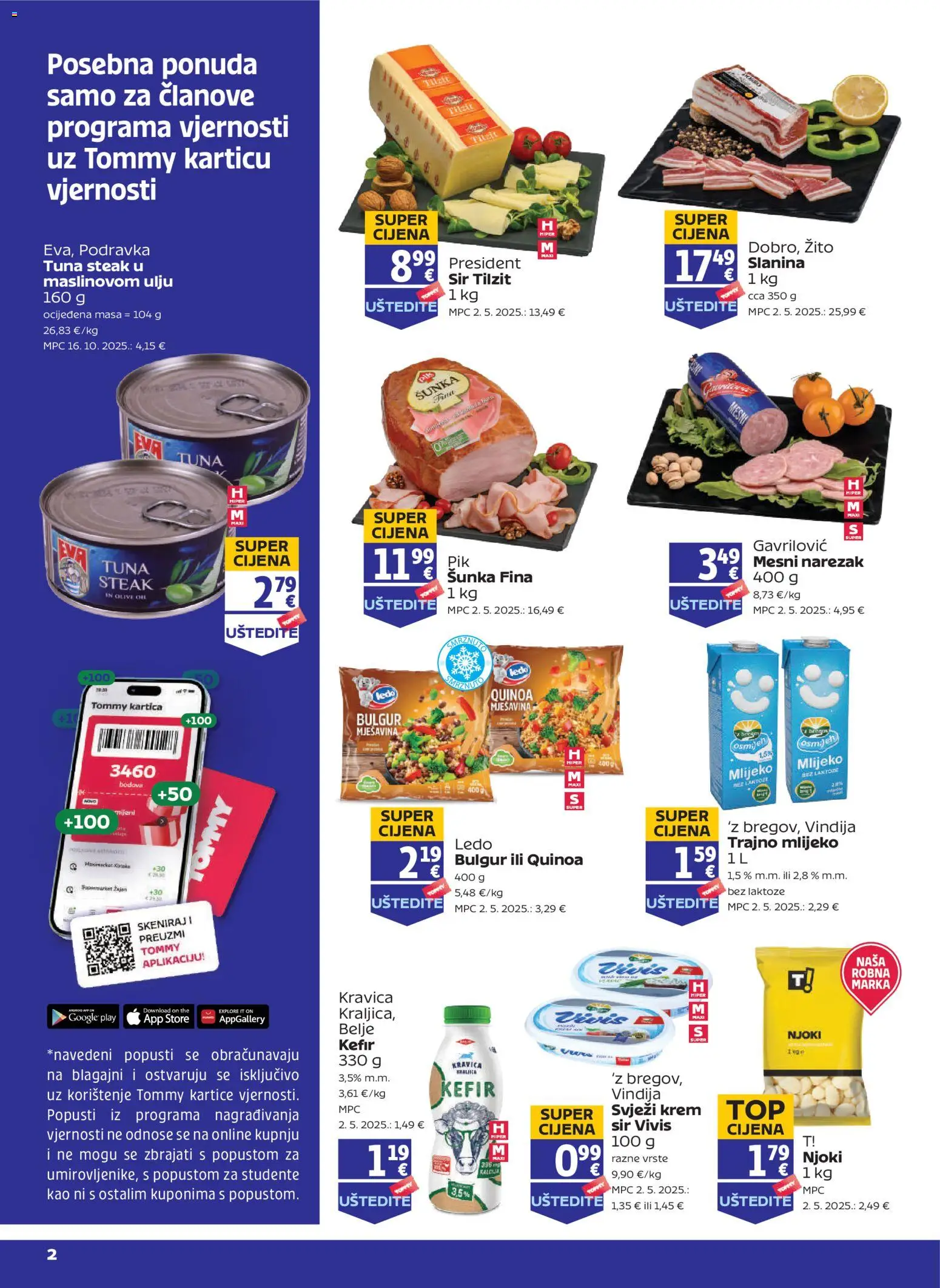 Tommy katalog | vrijedi od 06.11.2025 | Stranica: 1 | Proizvodi: Vindija, Mlijeko, Podravka, Bulgur