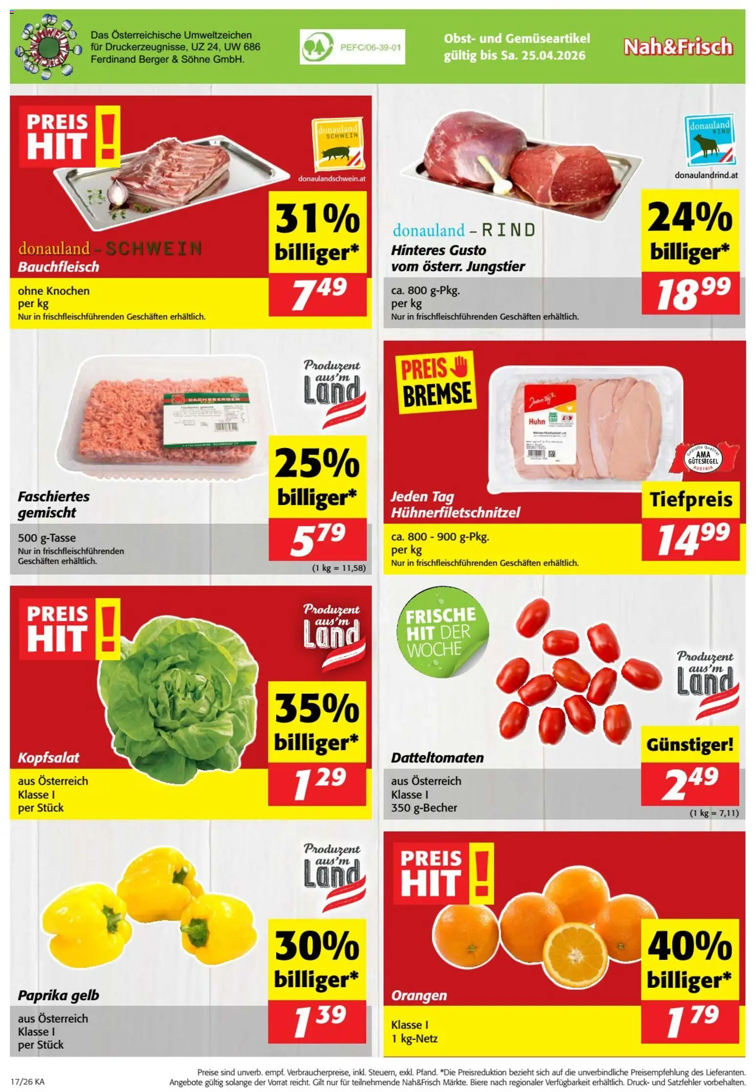 Nah und Frisch Flugblatt gültig ab 22.04.2026 | Seite: 8 | Produkte: Obst, Orangen