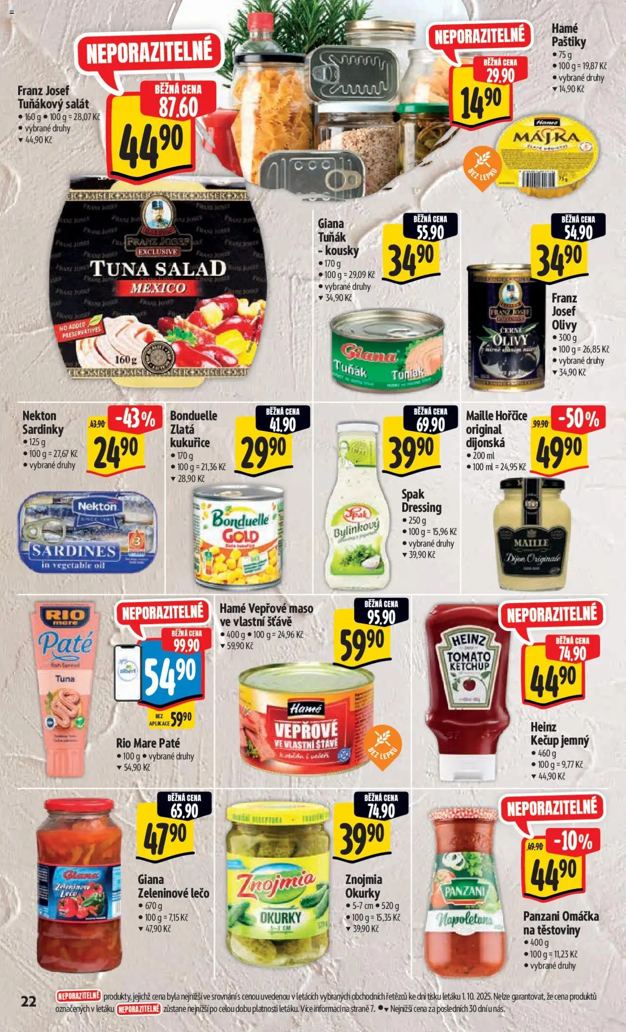 Albert leták - Hypermarket od 08.10.2025 | Strana: 31 | Produkty: Vepřové maso, Těstoviny, Rio mare, Sardinky