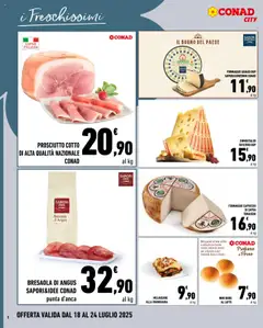 Volantino Conad del 18.07.2025 | Pagina: 8 | Prodotti: Bresaola, Latte, Prosciutto, Forno