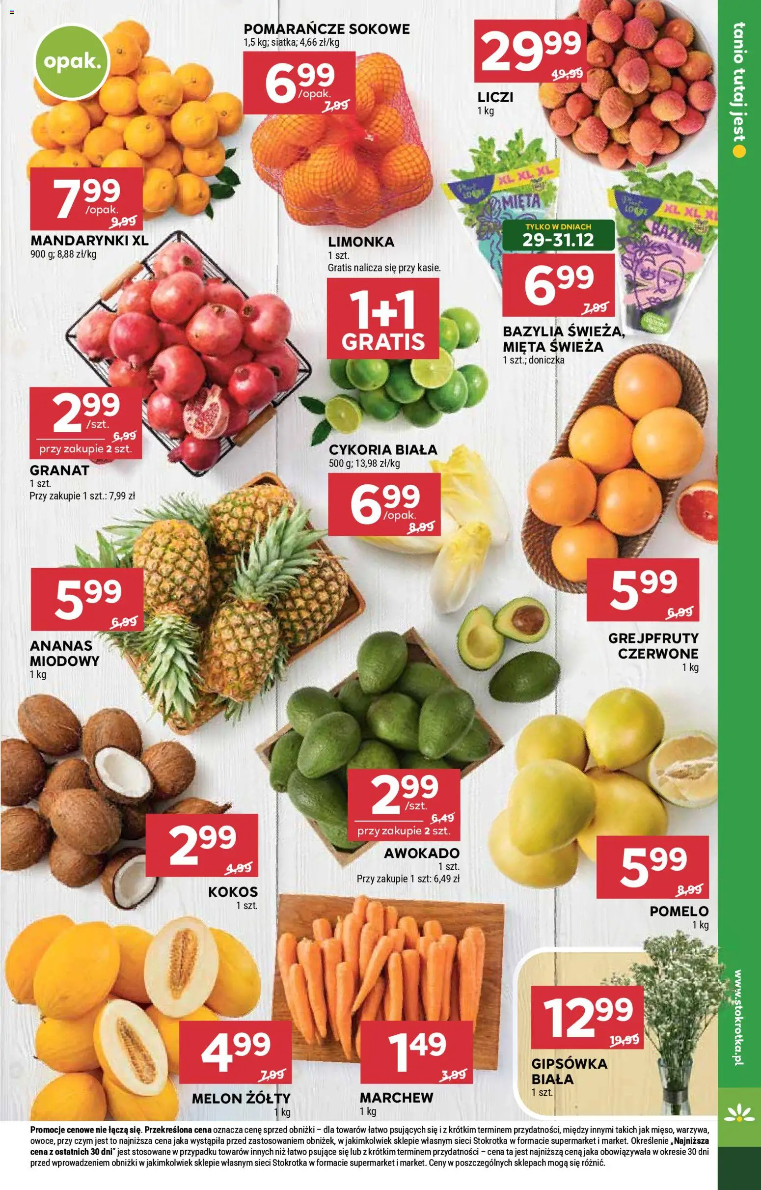 Stokrotka Gazetka - Market od 29.12.2025 | Strona: 11 | Produkty: Melon, Mięta, Bazylia, Doniczka