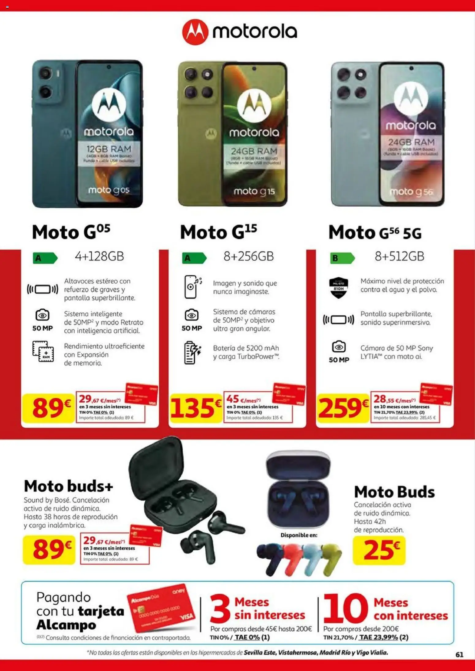 Alcampo - HG Nacional Unificado  │ válido desde el 23.10.2025 | Página: 61 | Productos: Altavoces, Cámara, Batería