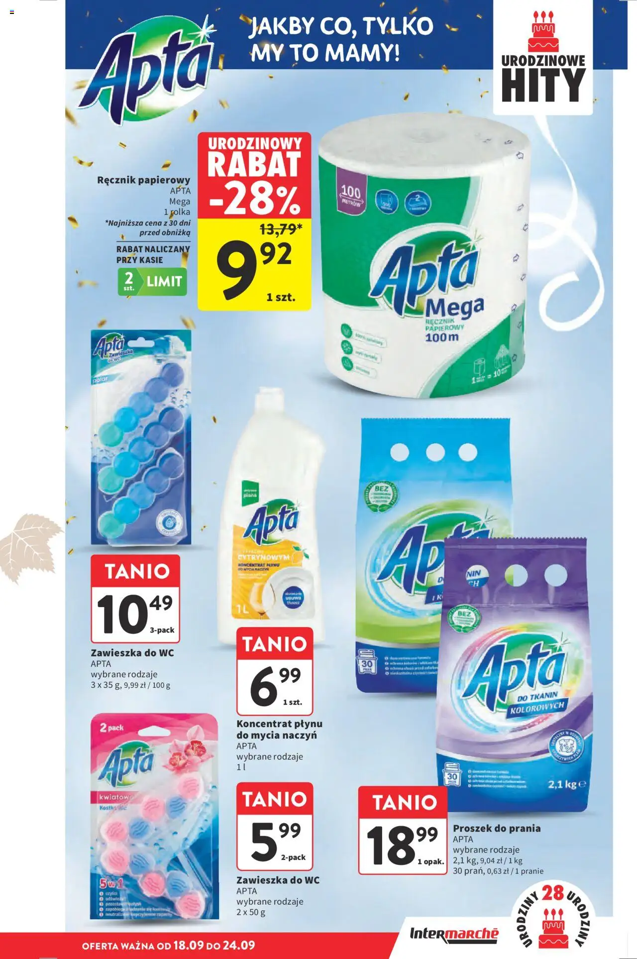Intermarche Gazetka od 18.09.2025 | Strona: 41 | Produkty: Proszek do prania, Ręcznik papierowy