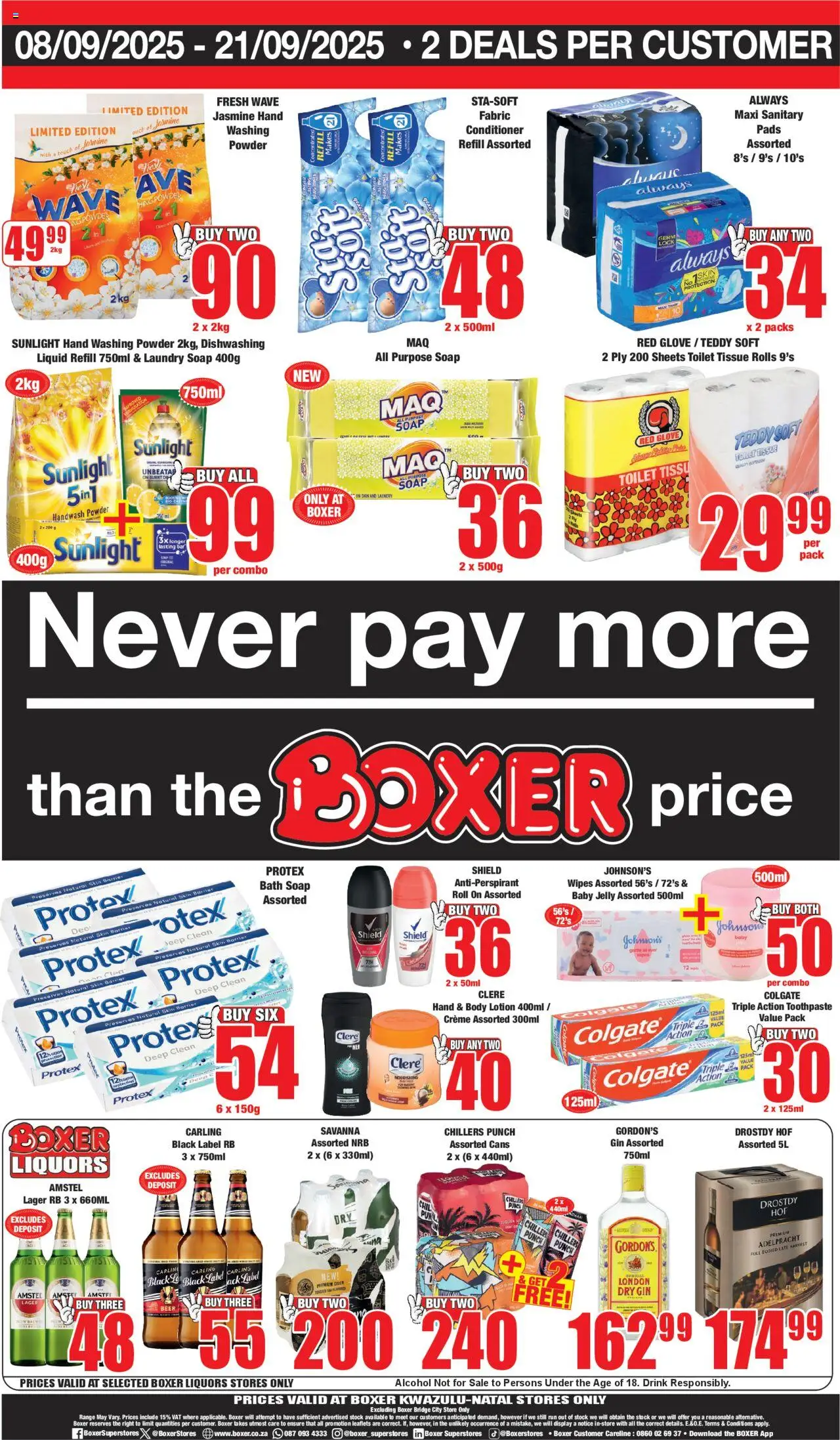 New Boxer catalogue – valid from 08.09.2025 | Page: 4 | Products: Glove, Toilet, Stock, Antiperspirant