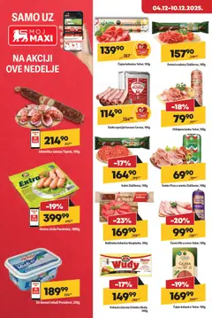Maxi katalog - pregled Maxi kataloga - važi od 04.12.2025 | Strana: 14 | Proizvode: Budimska kobasica, Salama, Šunka, Kobasica