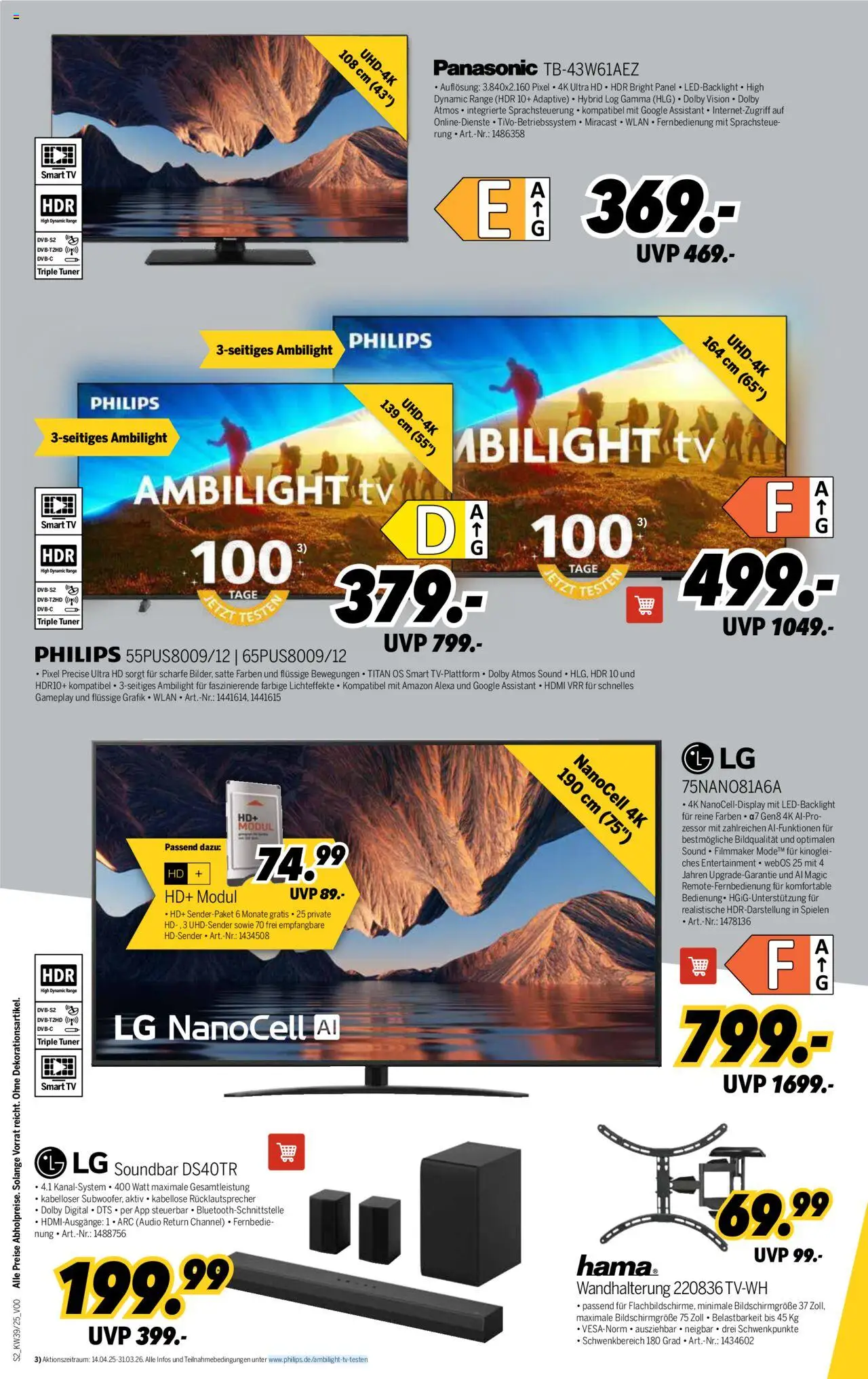 Medimax Prospekt 	 – gültig ab 20.09.2025 | Seite: 2 | Produkte: LG, Alpro, Soundbar, TV