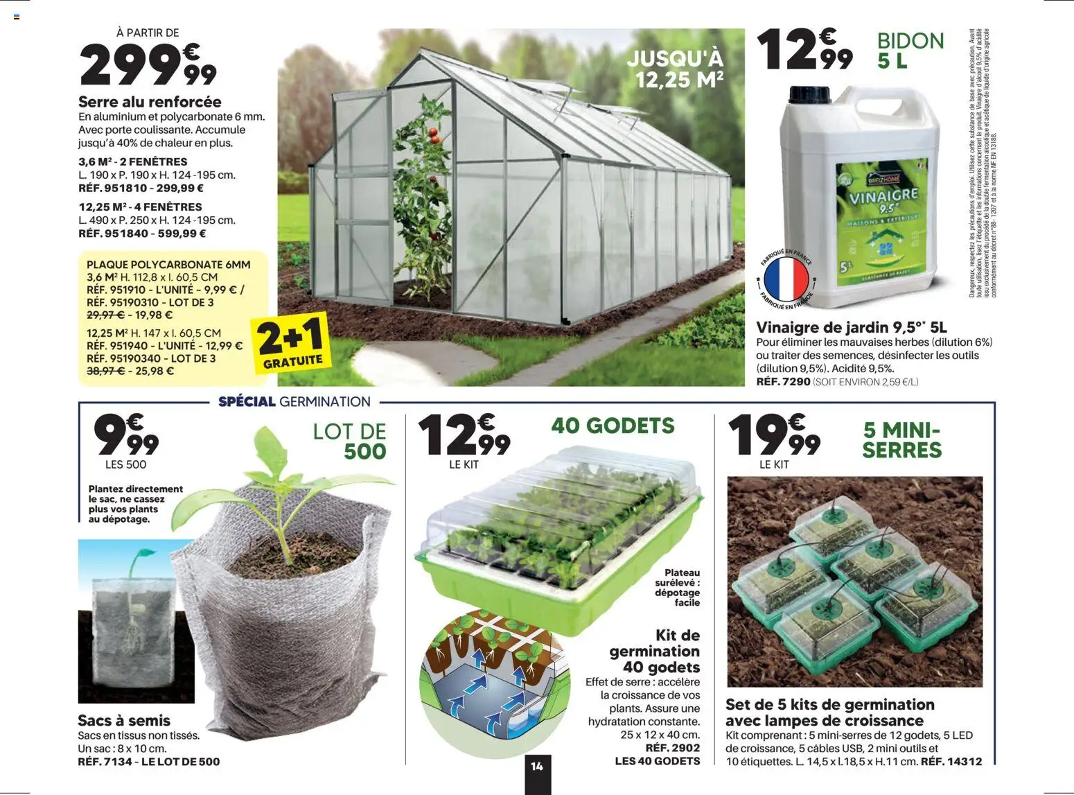 {H1} | Page: 14 | Produits: Base, Plateau, Porte, Vinaigre