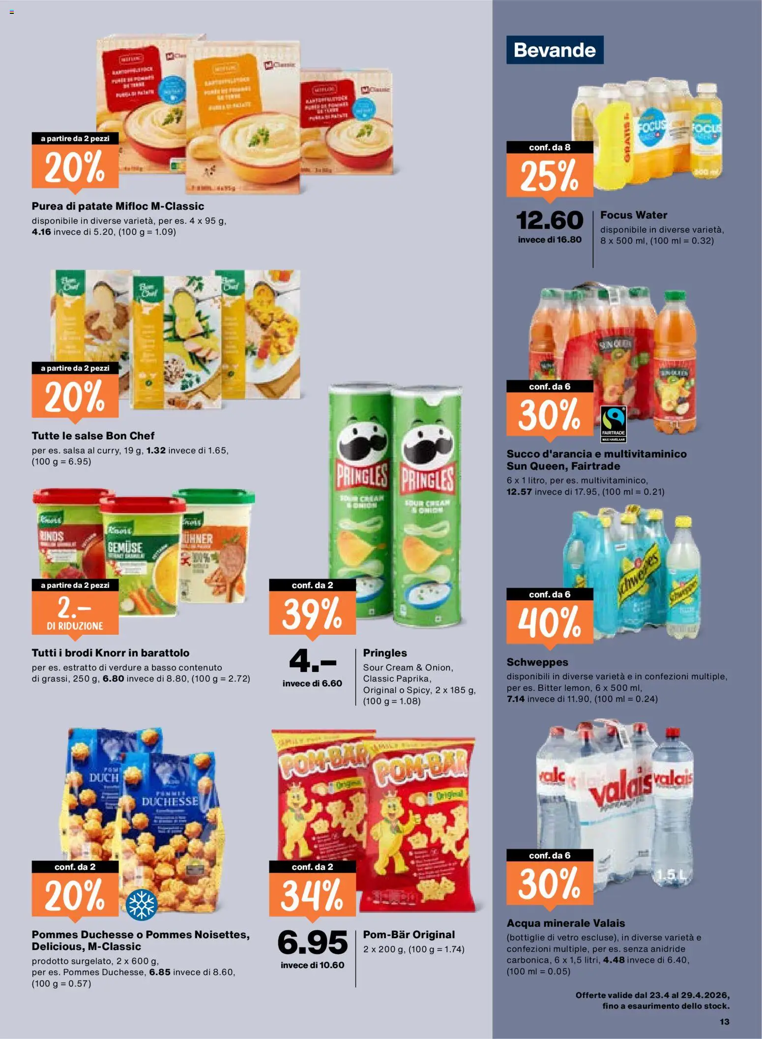 Migros aktionen IT – gültig ab 23.04.2026 | Seite: 13 | Produkte: Gemüse, Chips